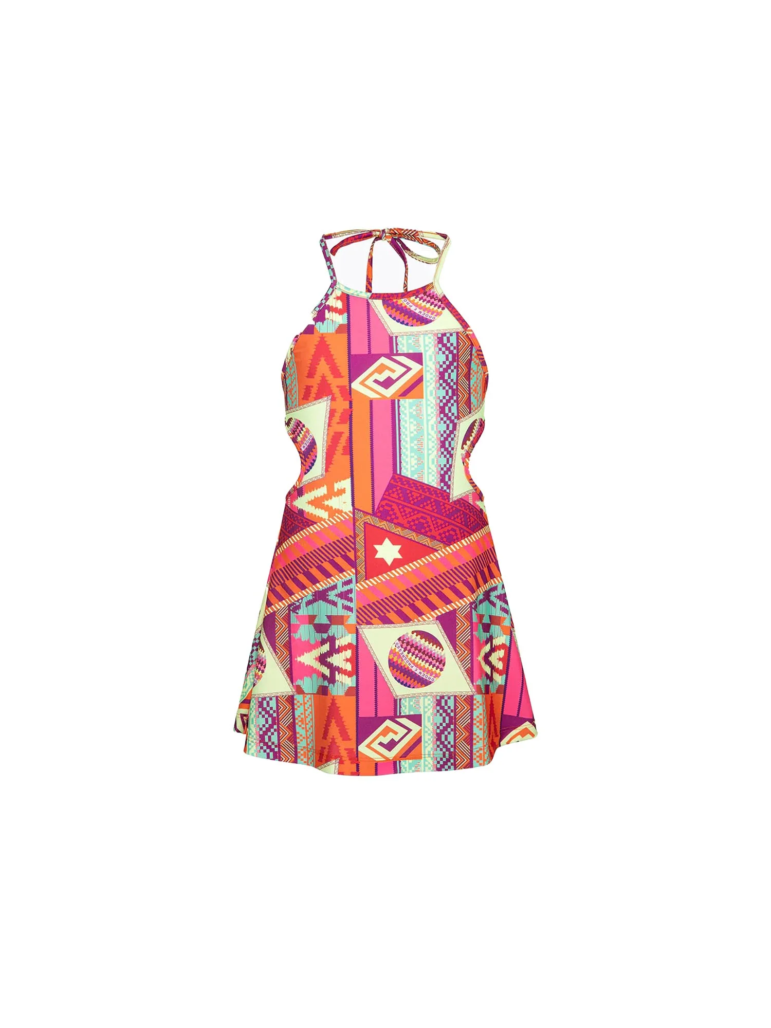 Abito corto F**k Bambina fantasia geometric multi