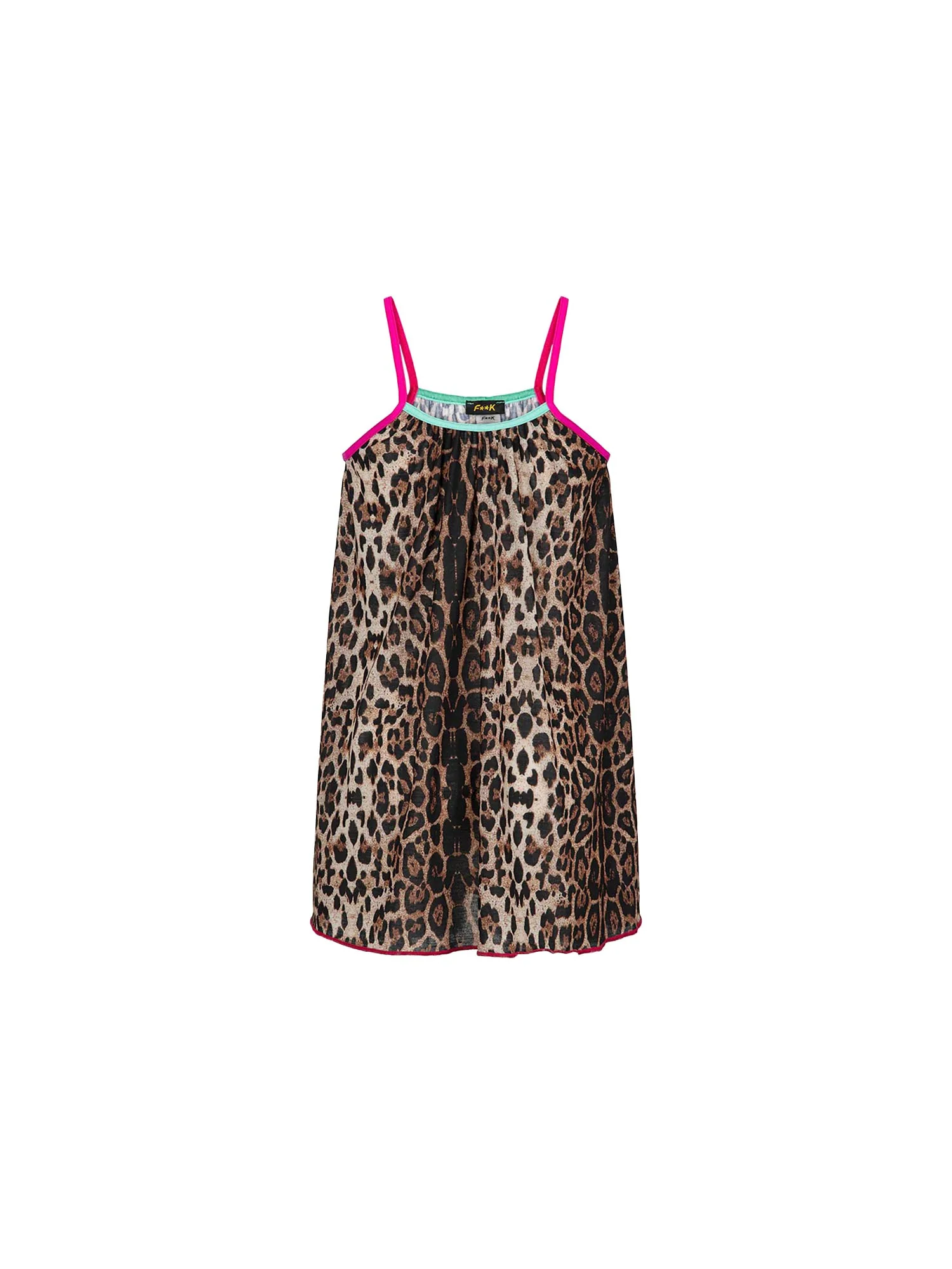 Abito corto F**k Bambina fantasia leopard multi