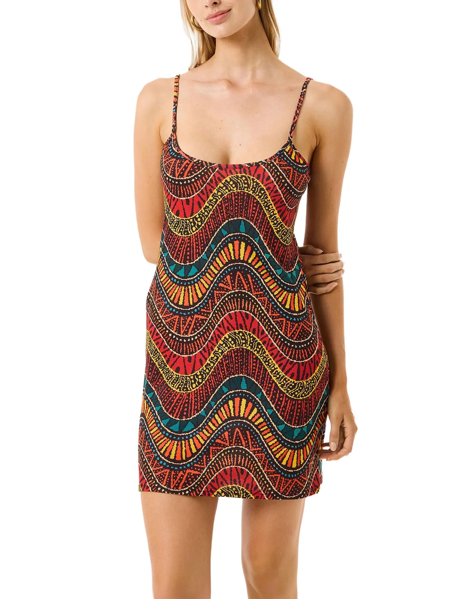 Abito copricostume 4Giveness donna corto stampato Kenia