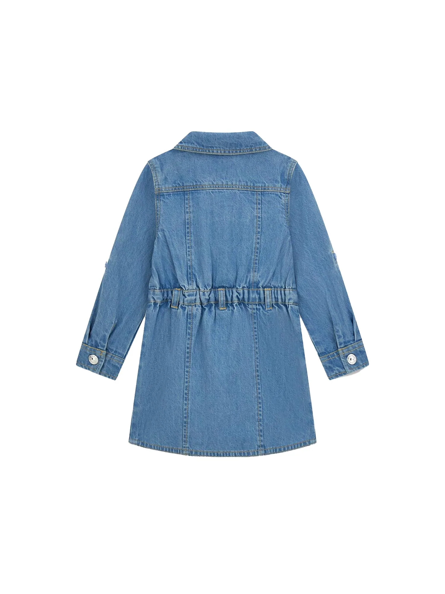 Abito Guess Bambina con bottoni in jeans denim medio - Image 2