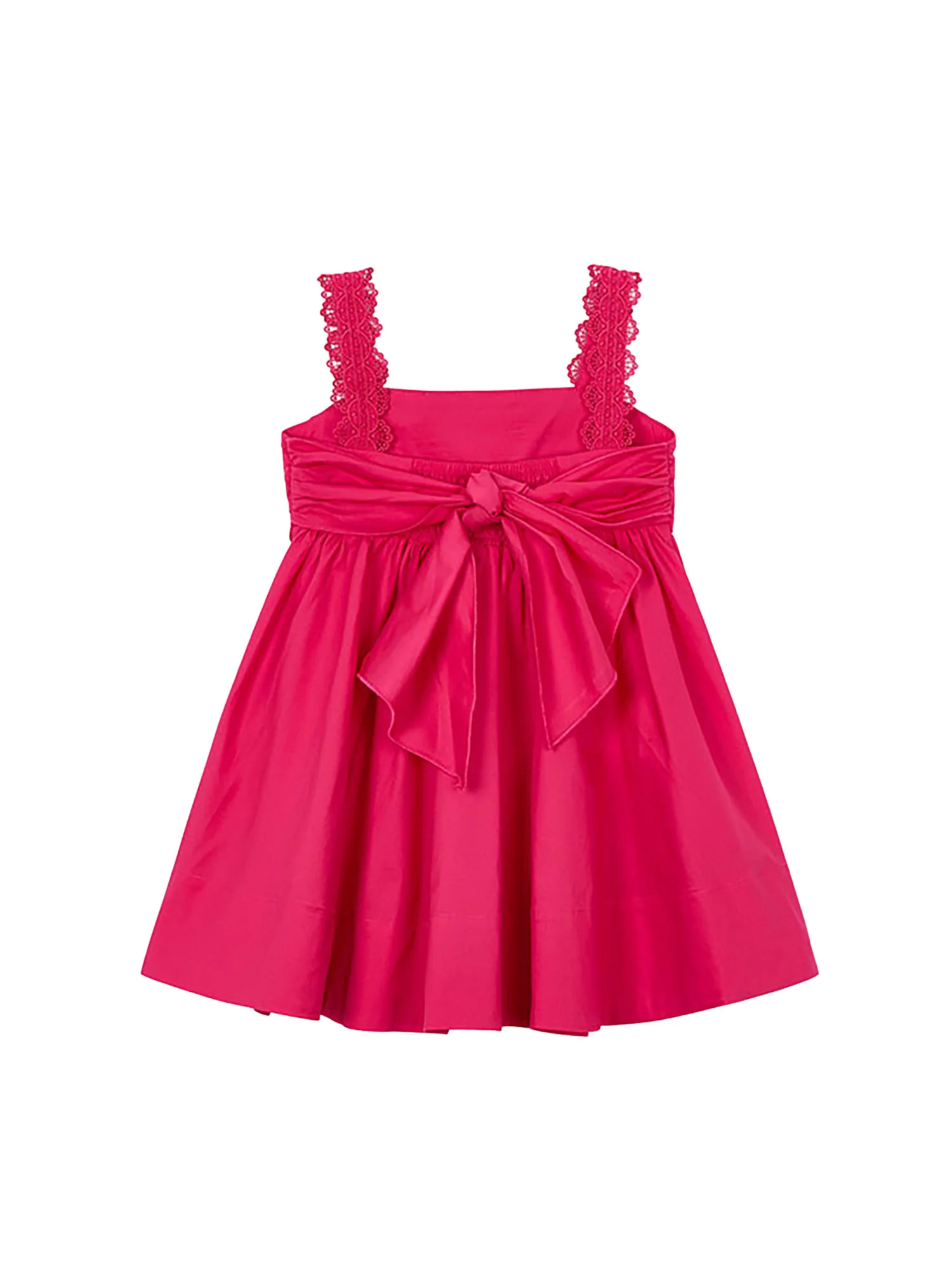 Abito Mayoral Bambina smanicato con bretelle satin clavel - Image 2