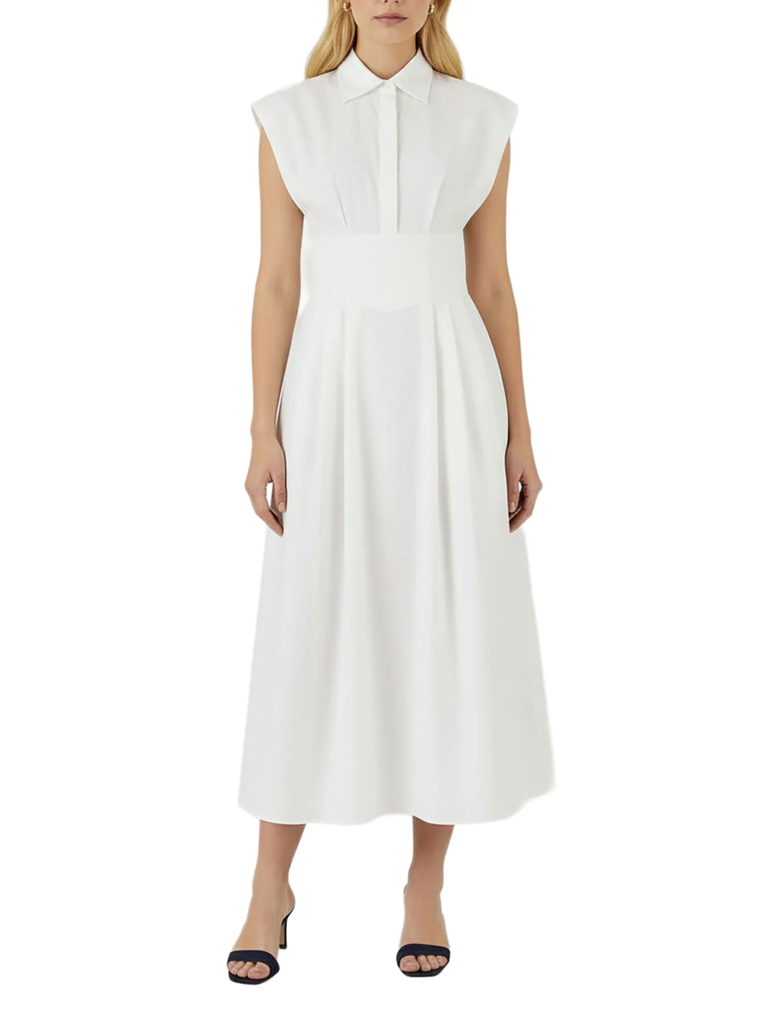Abito smanicato Guess donna modello cherry bianco
