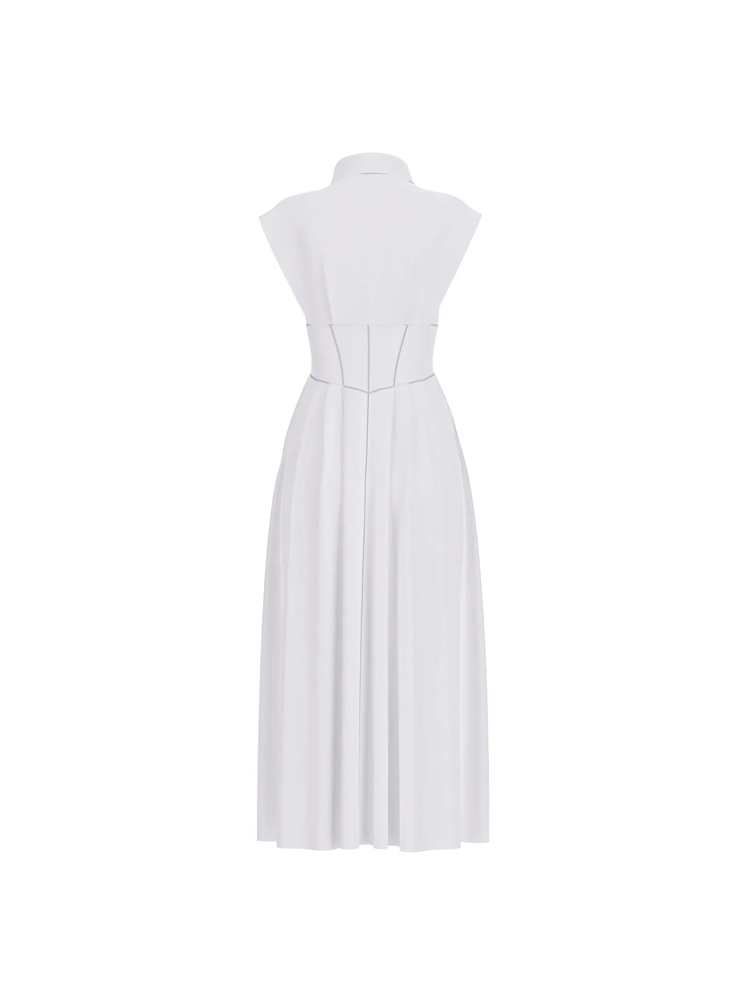 Abito smanicato Guess donna modello cherry bianco - Image 4