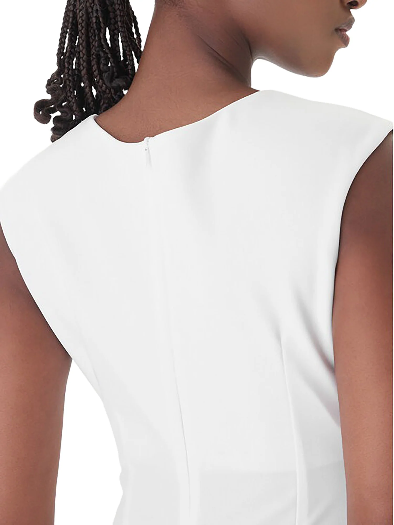 Abito Rinascimento Donna smanicato con drappeggio bianco - Image 4