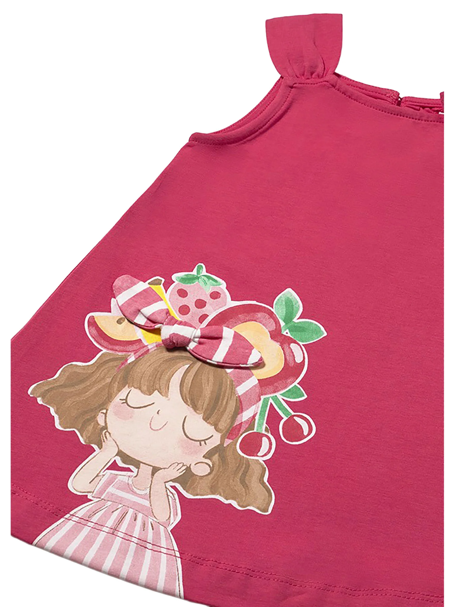 Abito Mayoral Bambina smanicato con grafica fruit ibiscus - Image 3