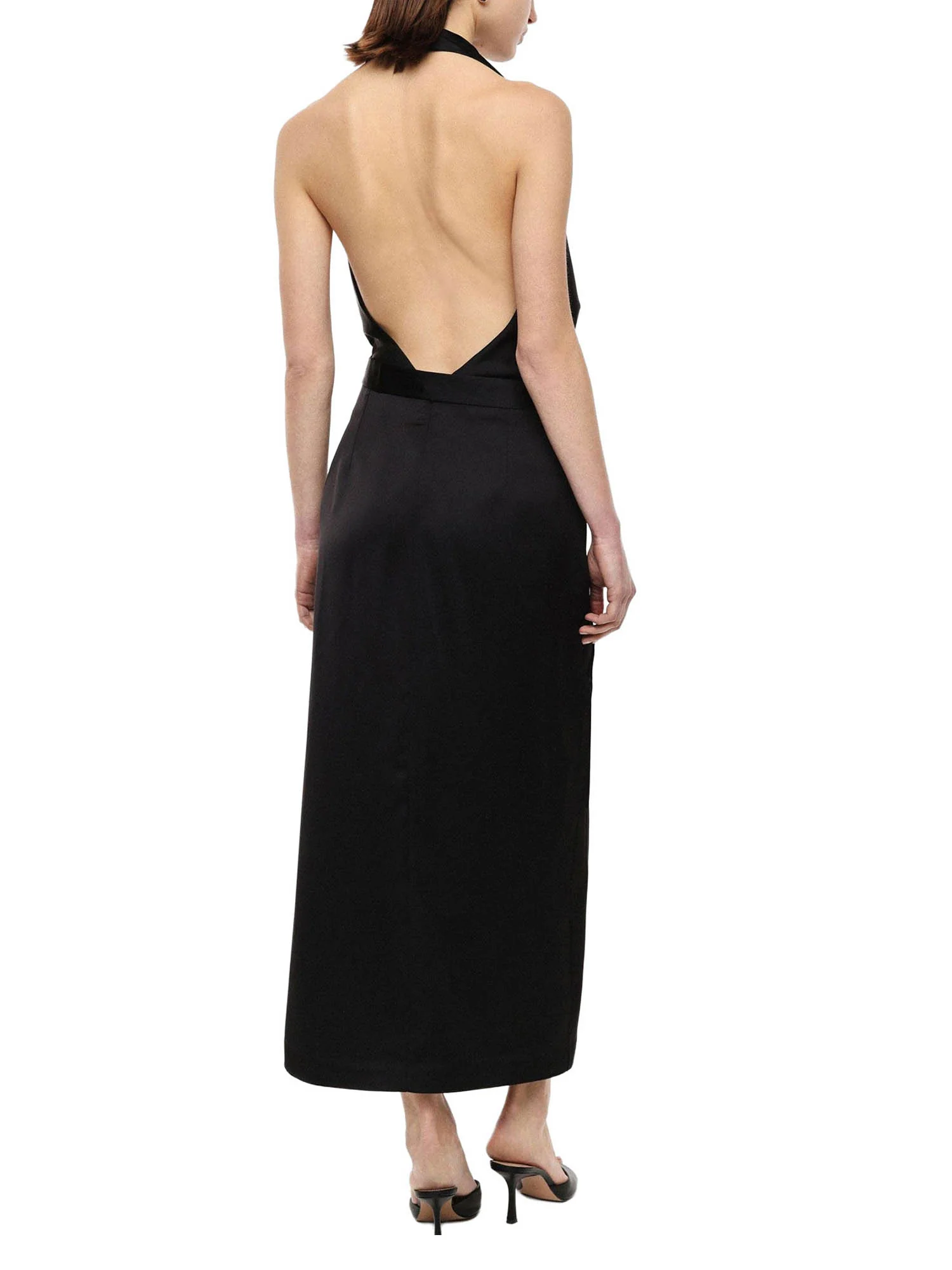 Abito Imperial Donna smanicato lungo con balza Nero - Image 2