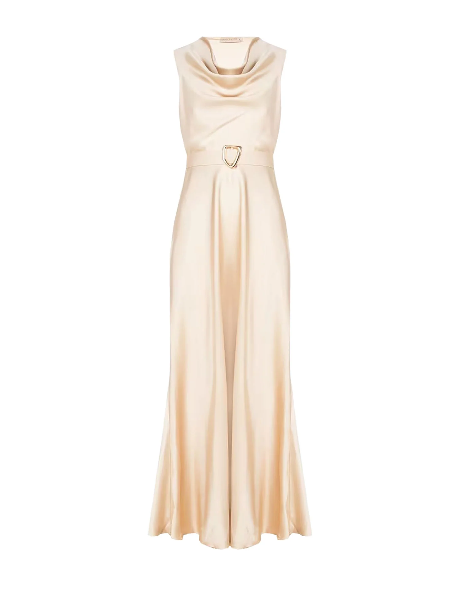 Abito Rinascimento Donna lungo smanicato con cintura beige