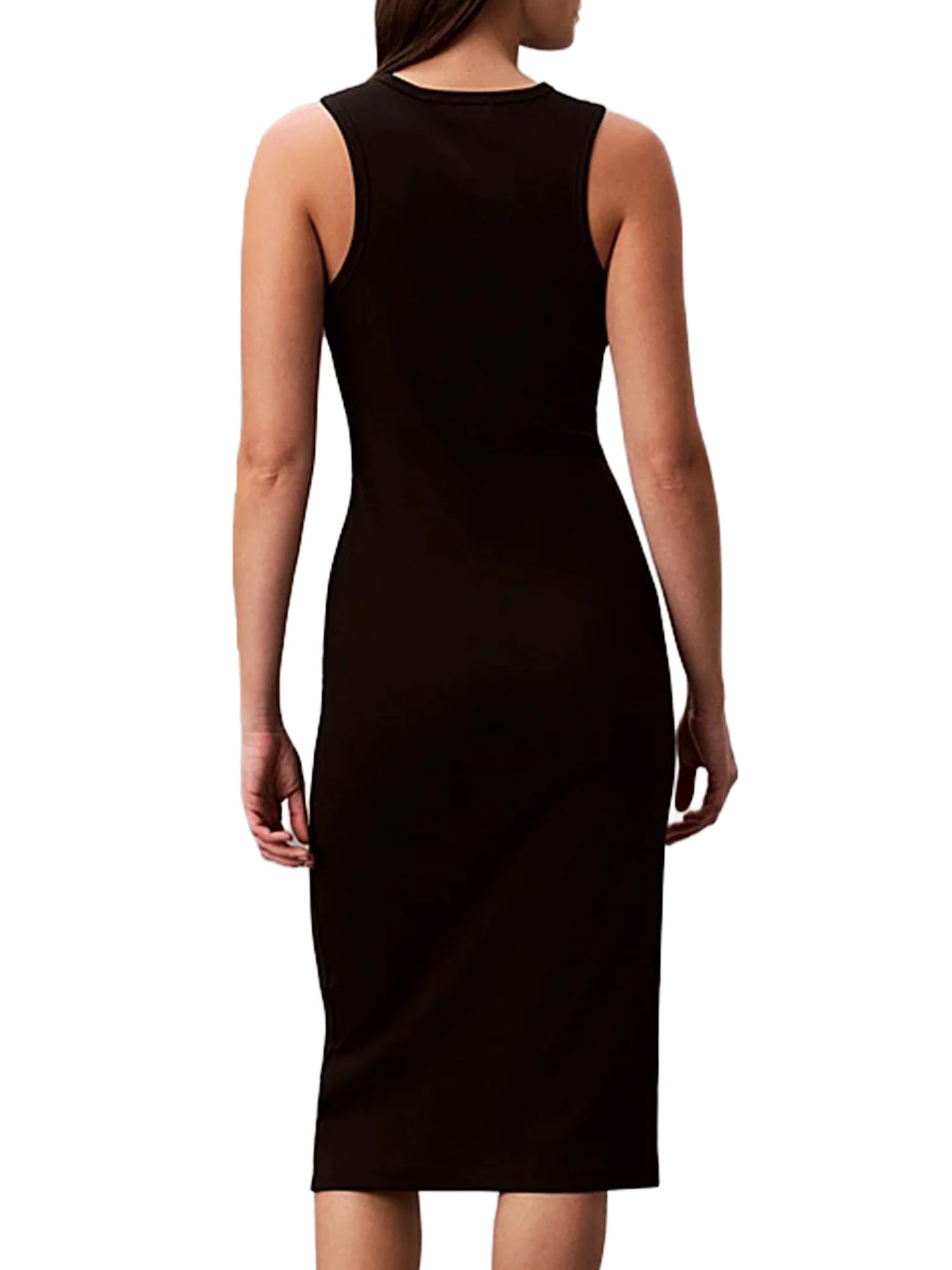 Abito smanicato Calvin Klein Donna con Logo Nero - Image 2
