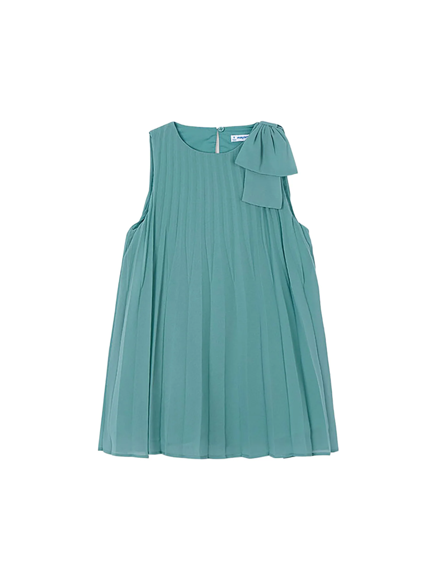 Abito Mayoral Bambina smanicato plisset menta