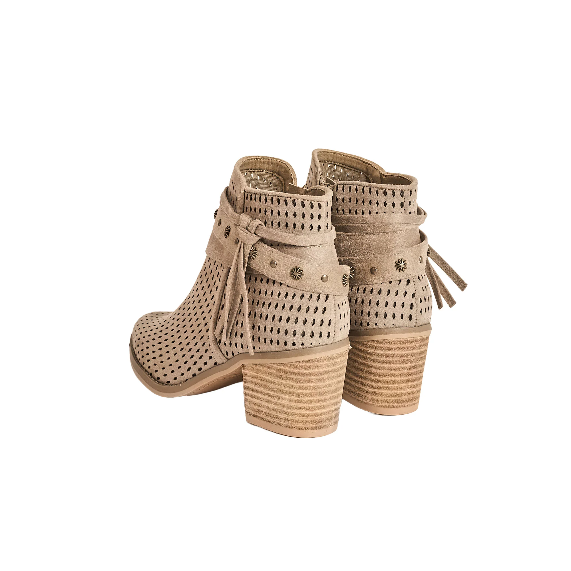 Stivale Refresh donna ankle boot in microfibra
 Taupe - Image 3