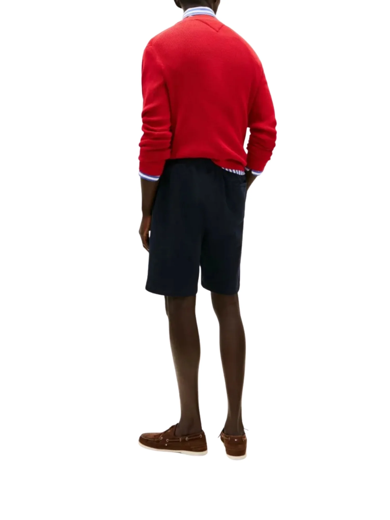 Bermuda in french terry felpato Tommy Hilfiger modello essential blu - Image 2
