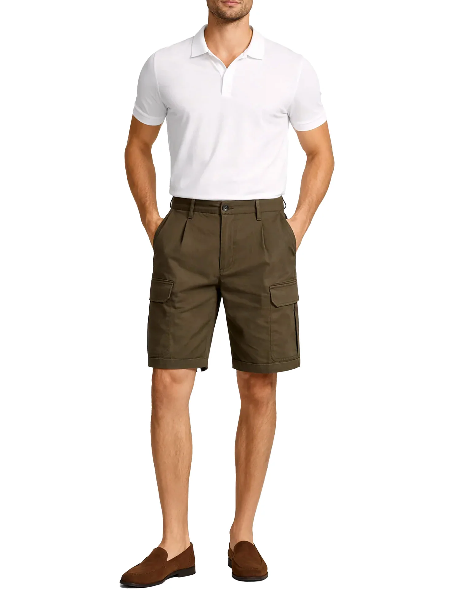 Bermuda Mark Up uomo jogging cargo cacao