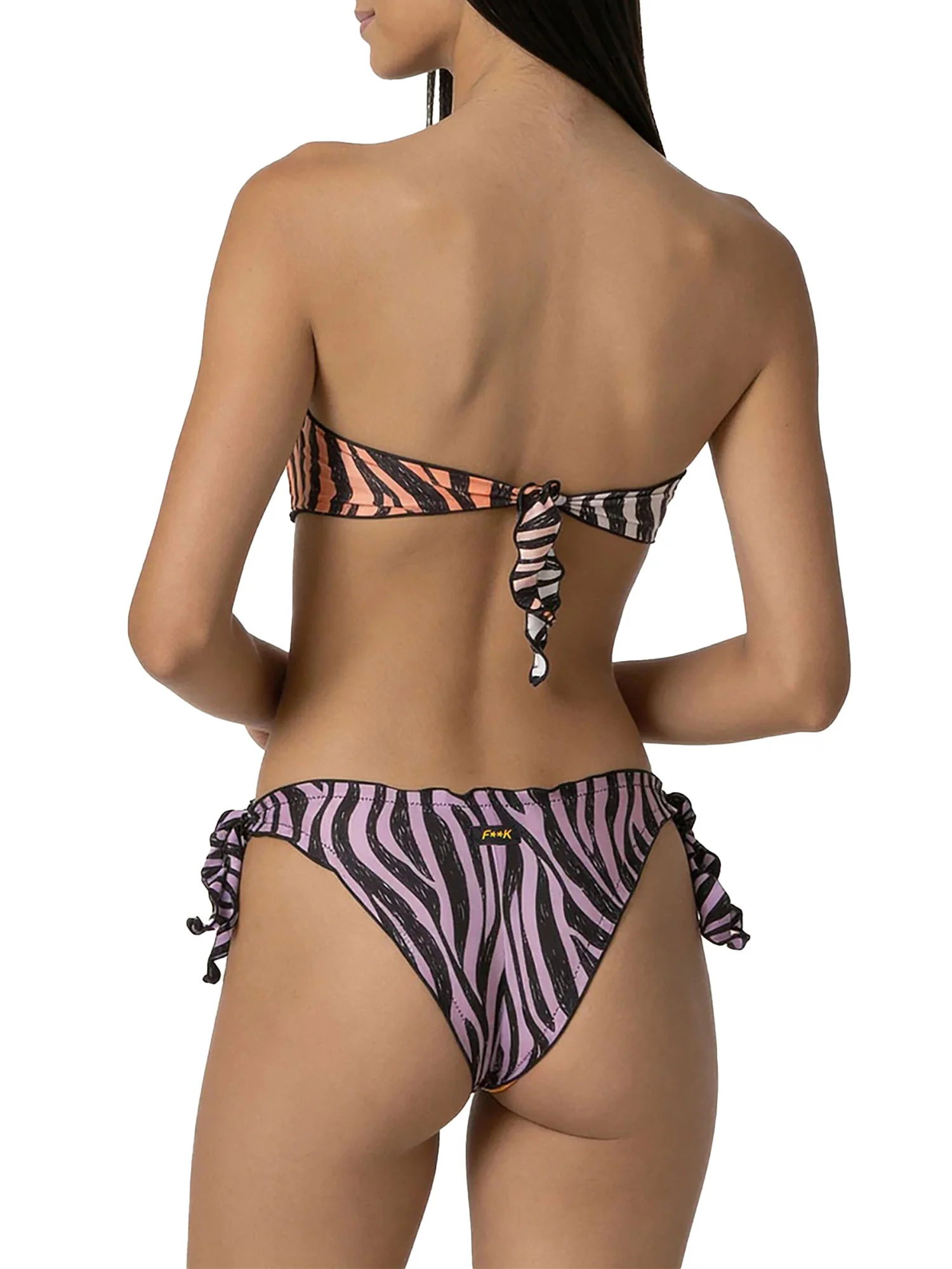 Bikini F**k Donna fascia con slip regolabile zebra multicolor - Image 2
