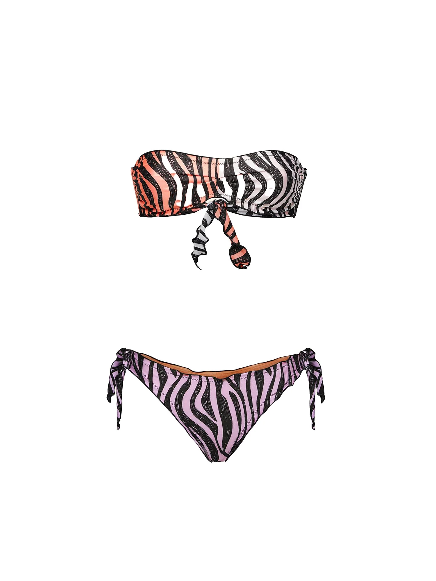 Bikini F**k Donna fascia con slip regolabile zebra multicolor - Image 3