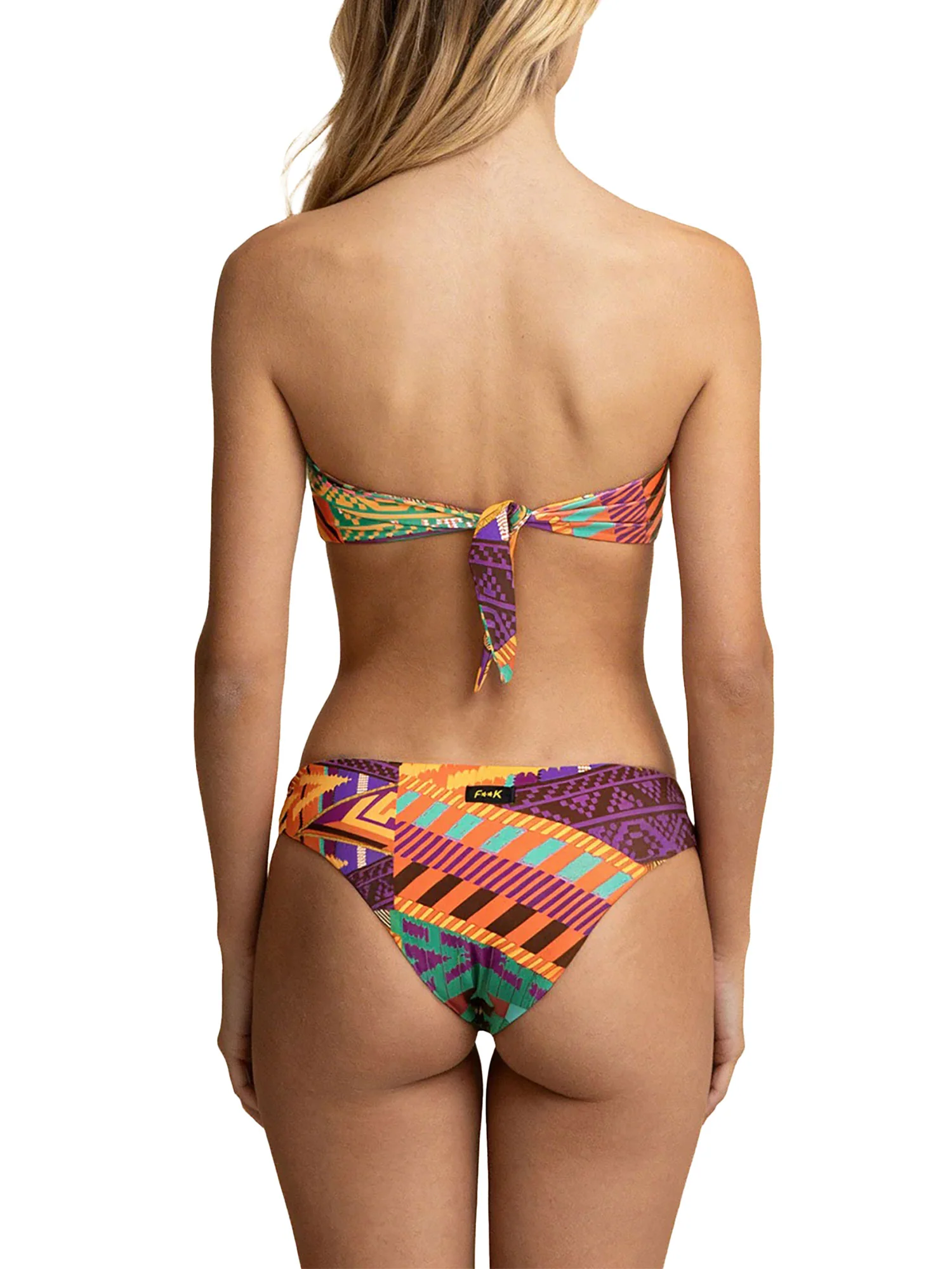Bikini F**k Donna fascia a V stampato fantasia etnica multicolor - Image 2