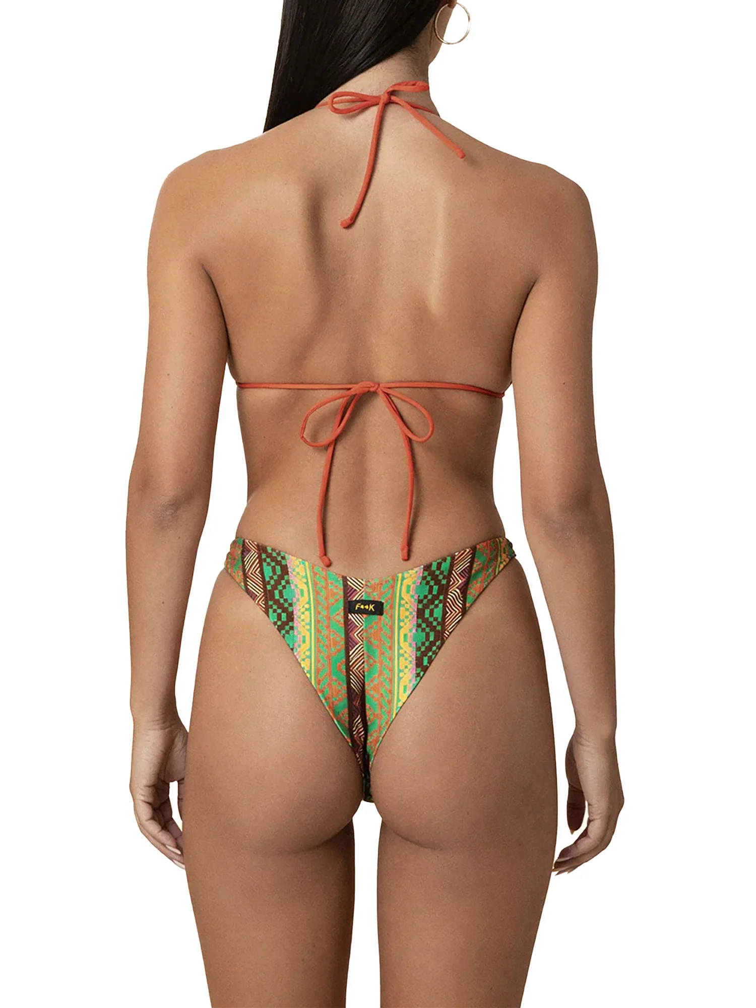 Bikini F**k Donna triangolo con slip americano fantasia patchwork multicolor - Image 2