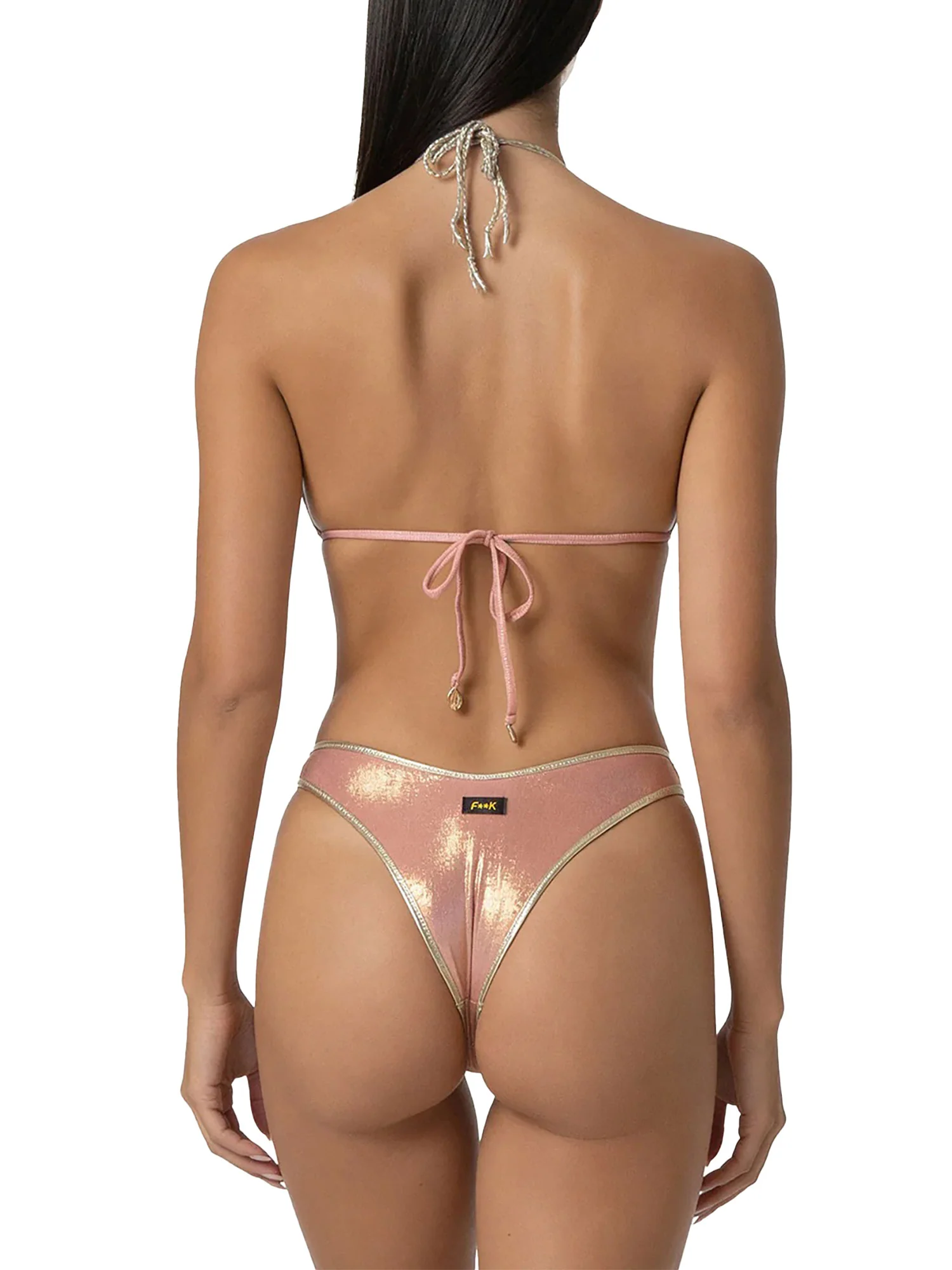 Bikini F**k Donna triangolo con slip americano effetto laminato multicolor - Image 2
