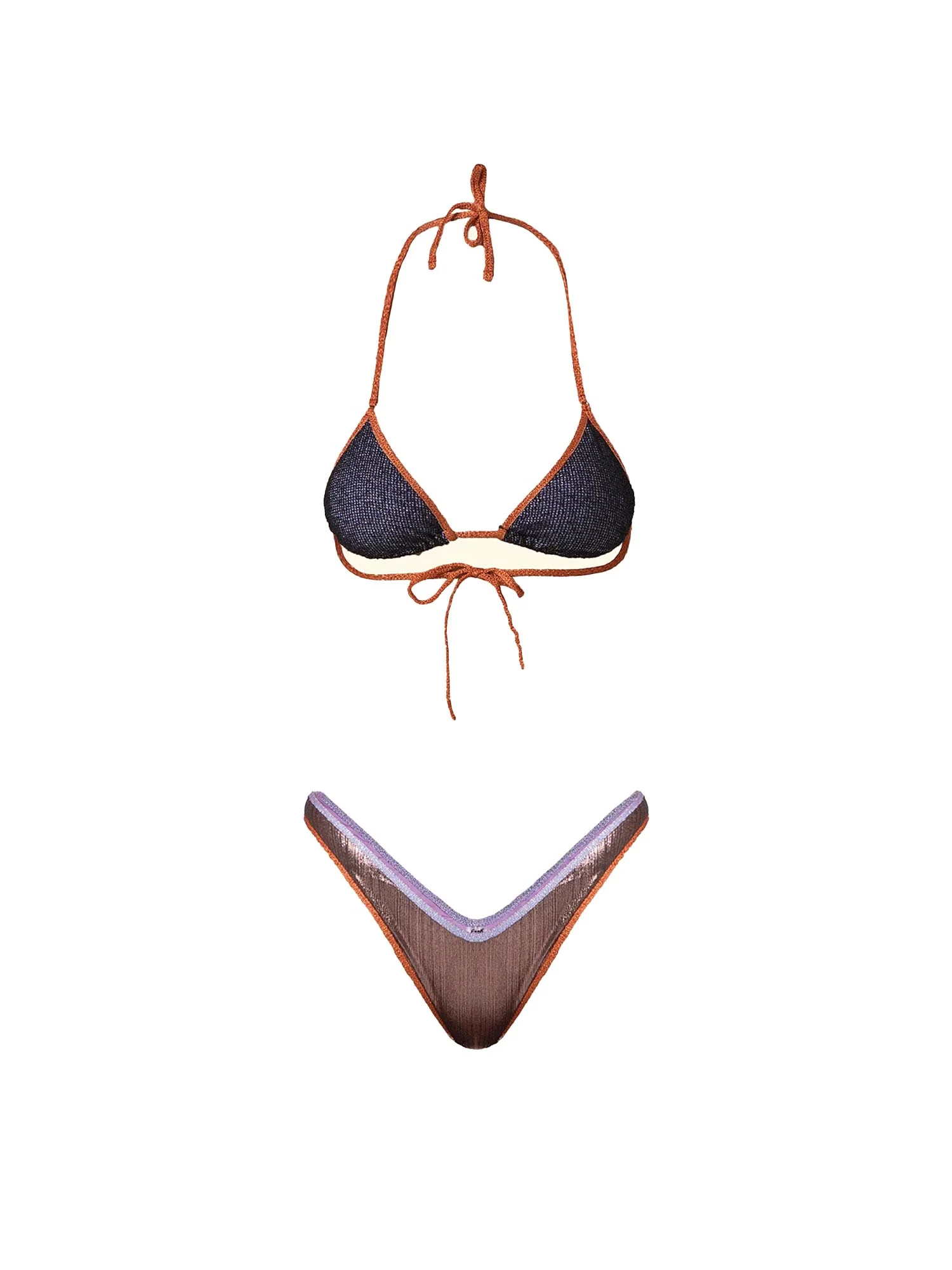 Bikini F**k Donna triangolo con slip americano lurex multicolor - Image 3