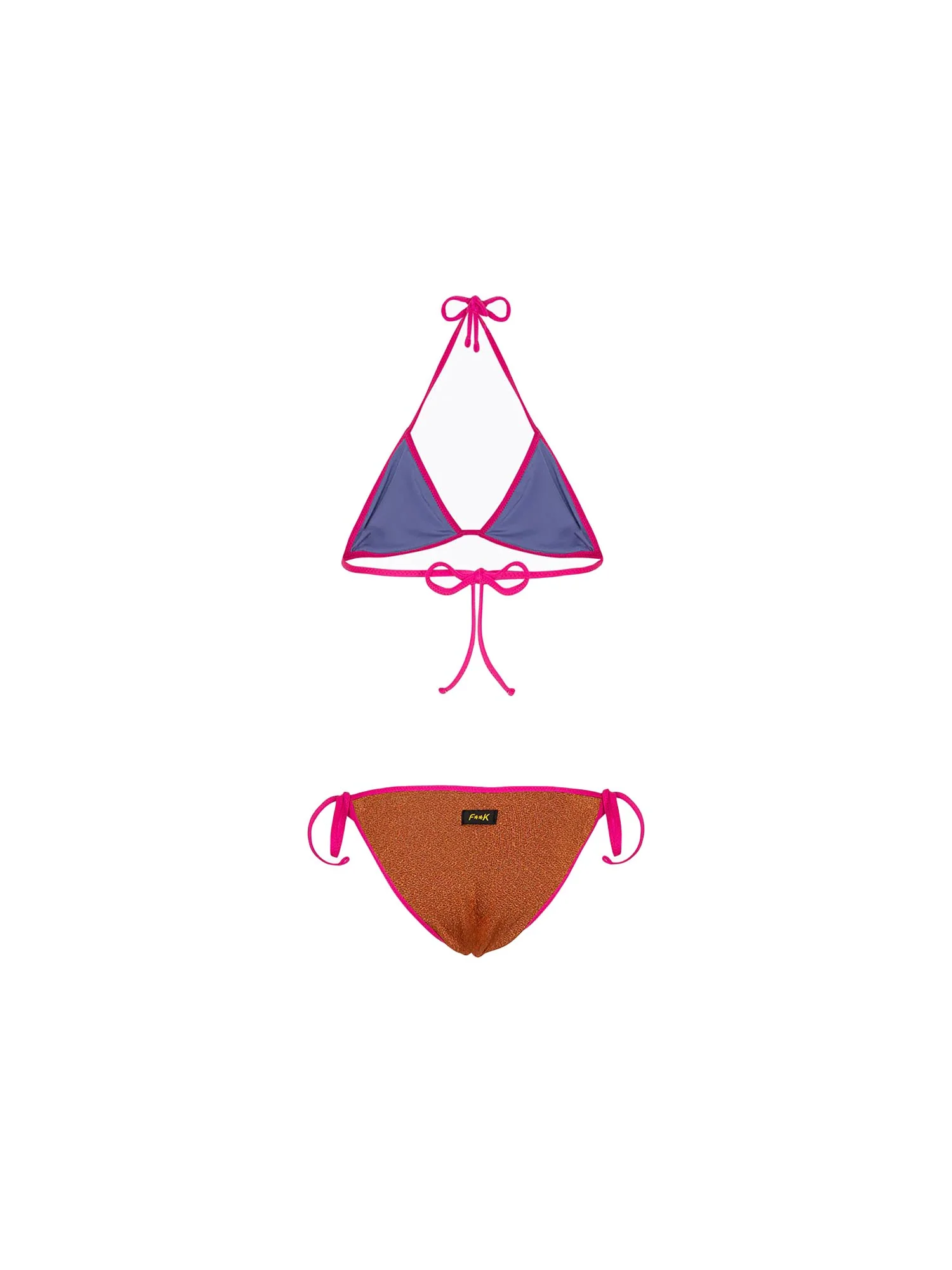 Bikini triangolo F**k Bambina con slip regolabile fantasia lurex multi - Image 2