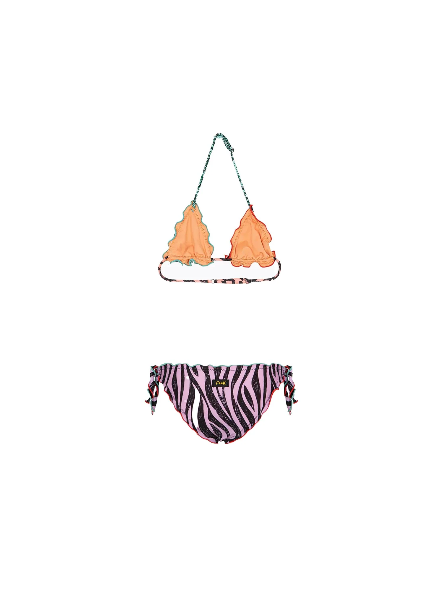 Bikini triangolo F**k Bambina con slip regolabile fantasia animalier multi - Image 2