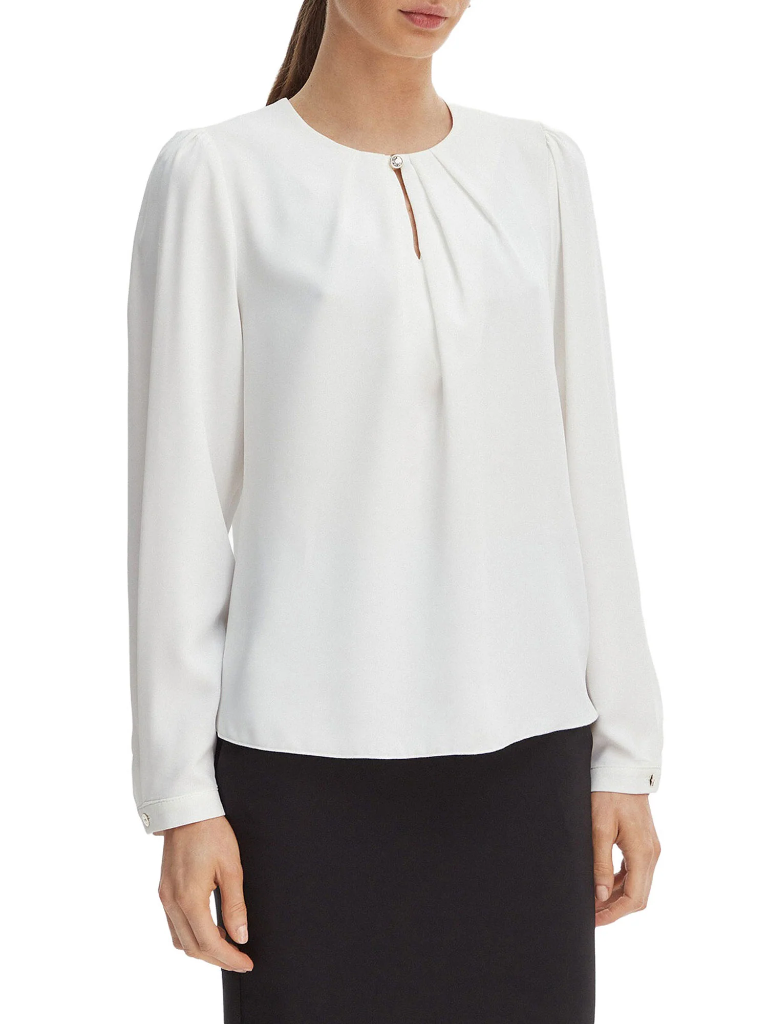 Blusa Rinascimento Donna scollo a goccia panna