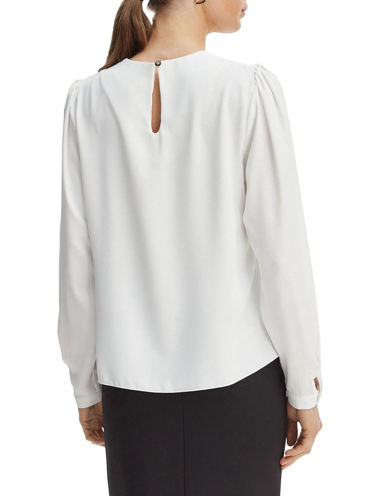 Blusa Rinascimento Donna scollo a goccia panna - Image 2