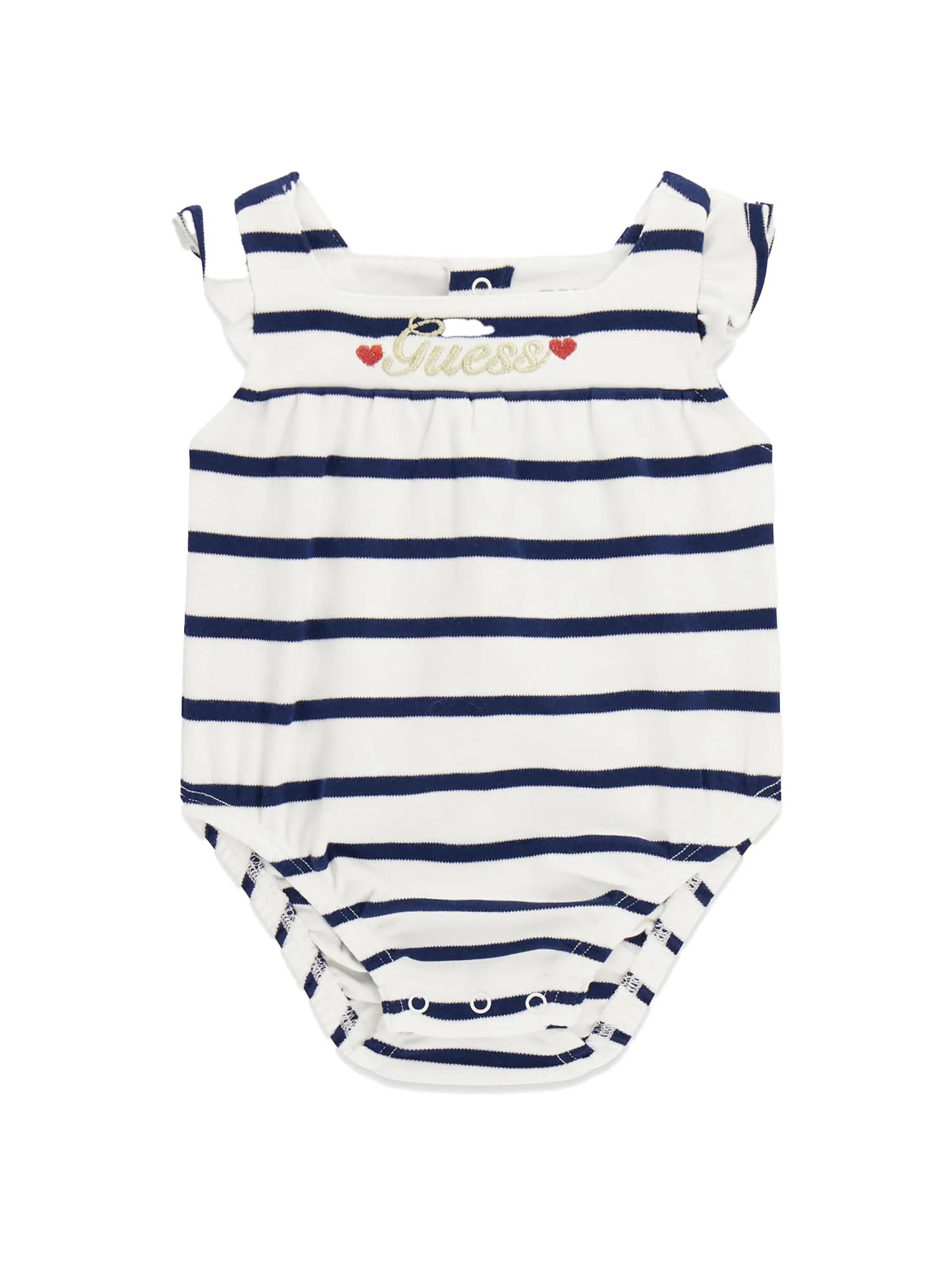 Body Guess Neonata con ricamo logo bianco/blu
