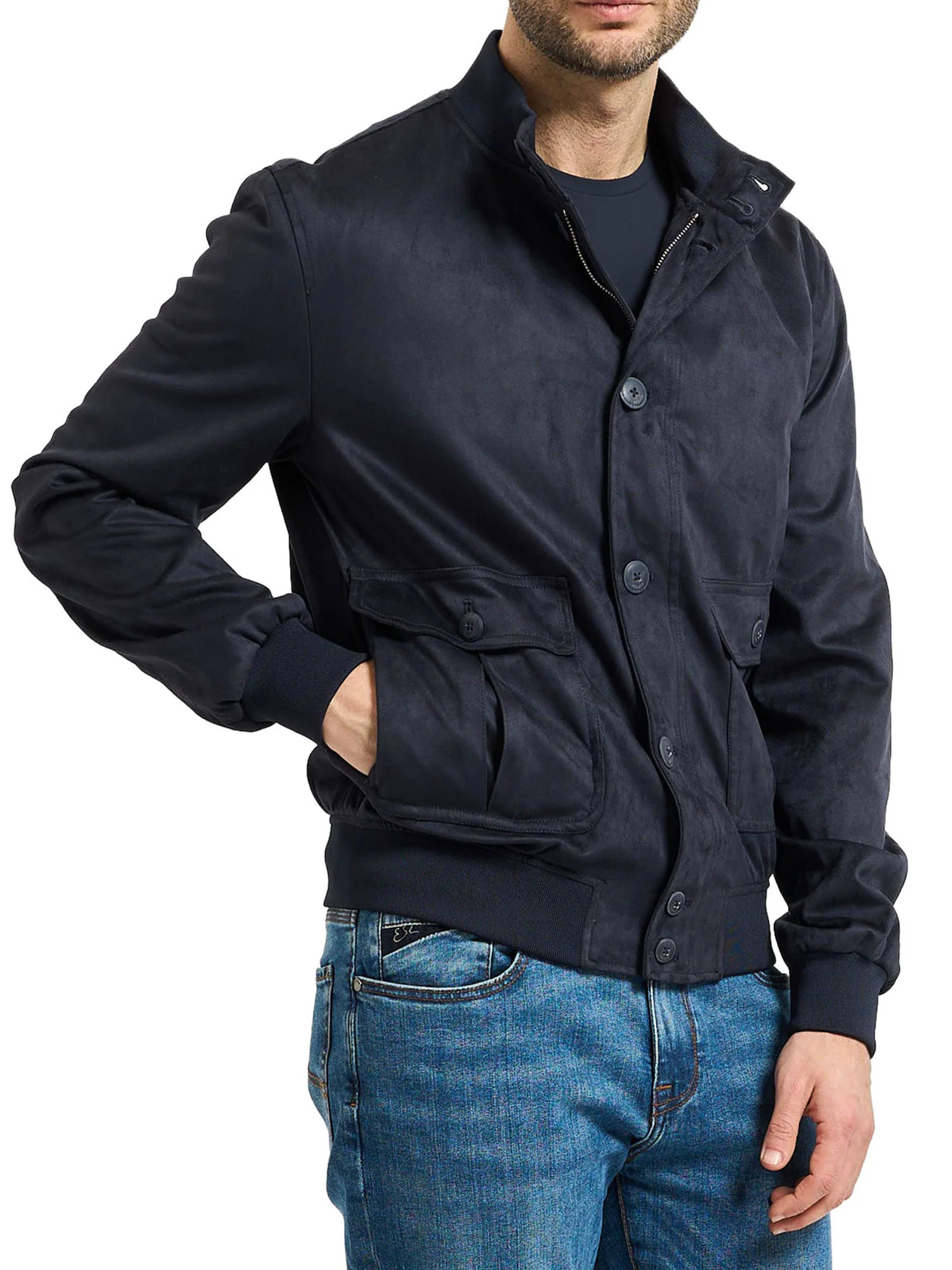 Bomber Yes Zee Uomo bt. soft touch 
 Blu - Image 3