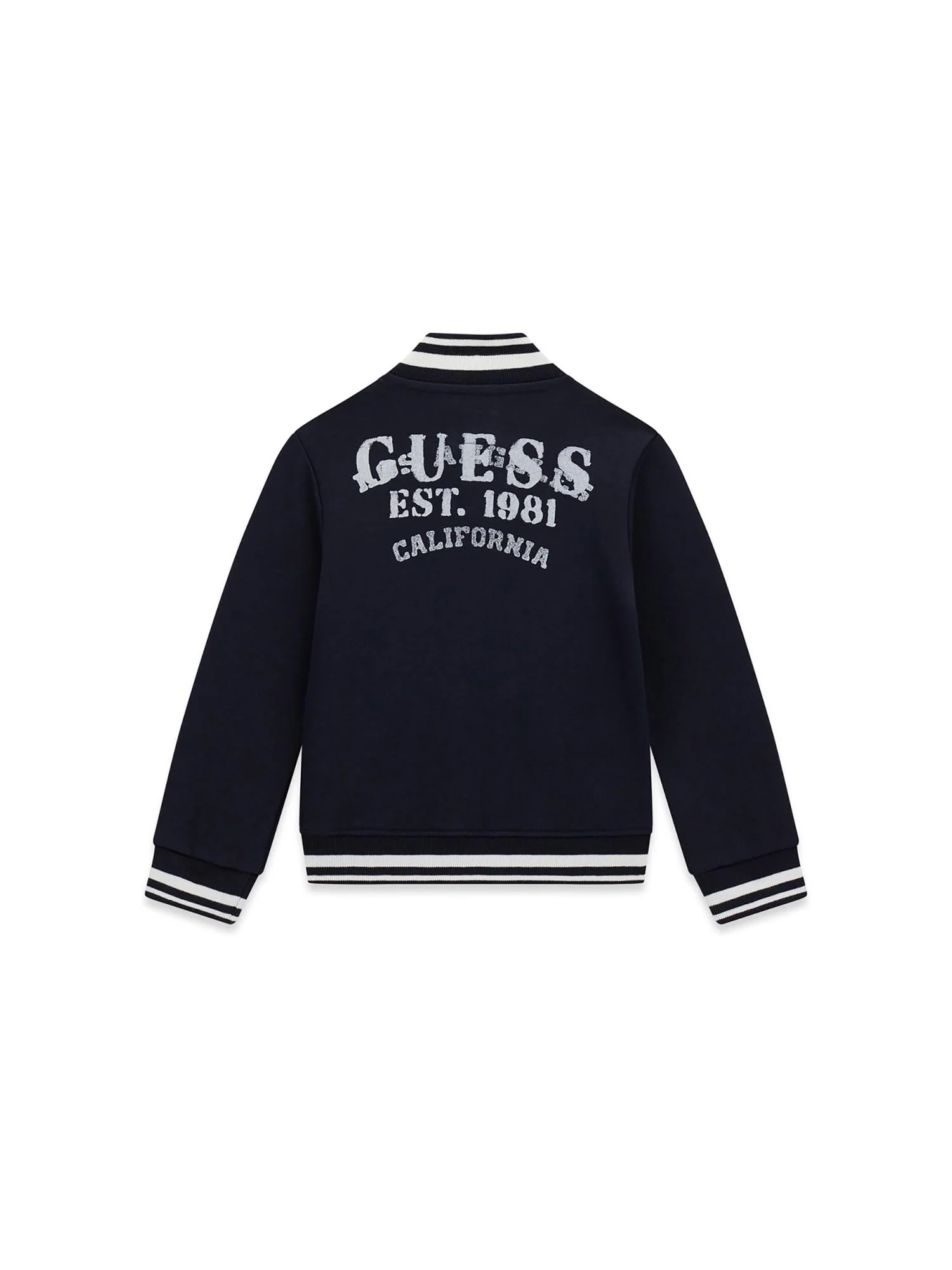 Bomber Guess Bambino con bottoni varsity logo blu - Image 2