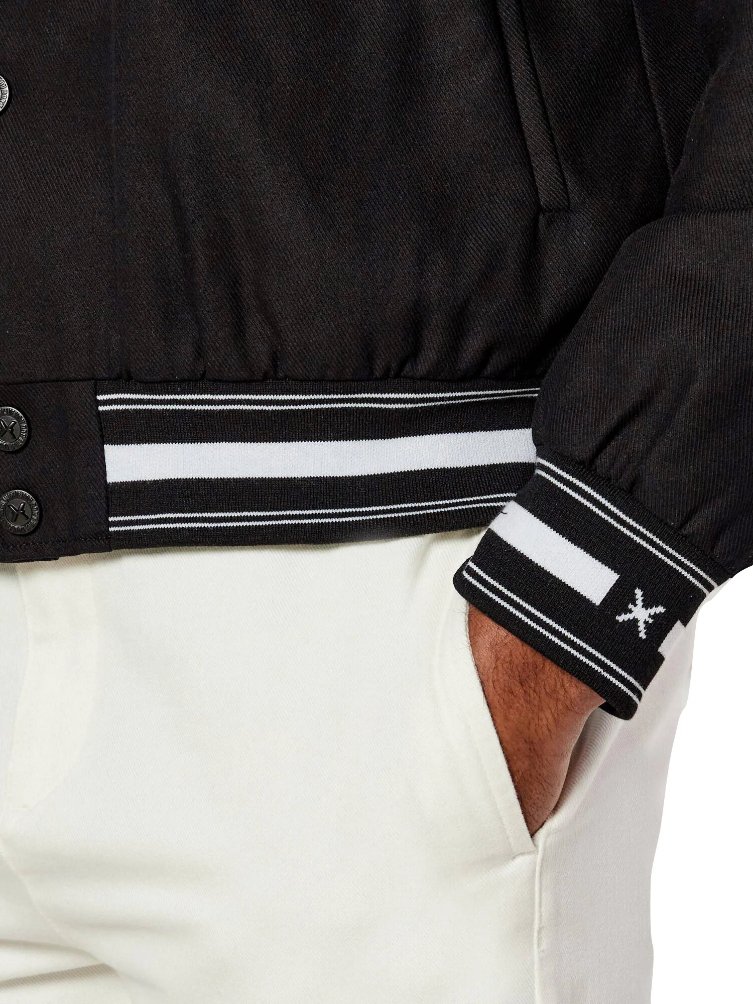 Bomber con bottoni albota nero - Image 4