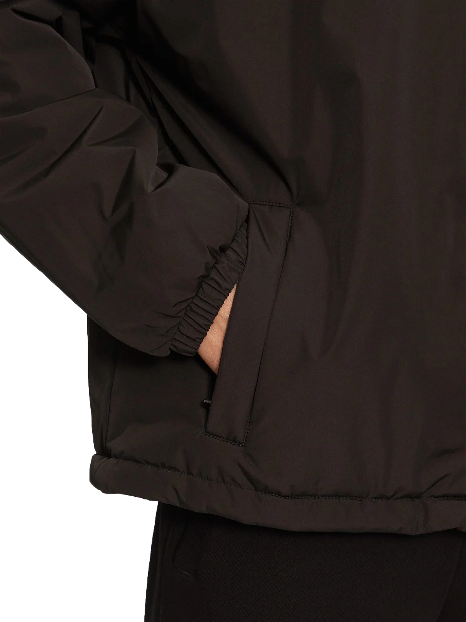 Bomber con zip logo tape sulla spalla nero - Image 4