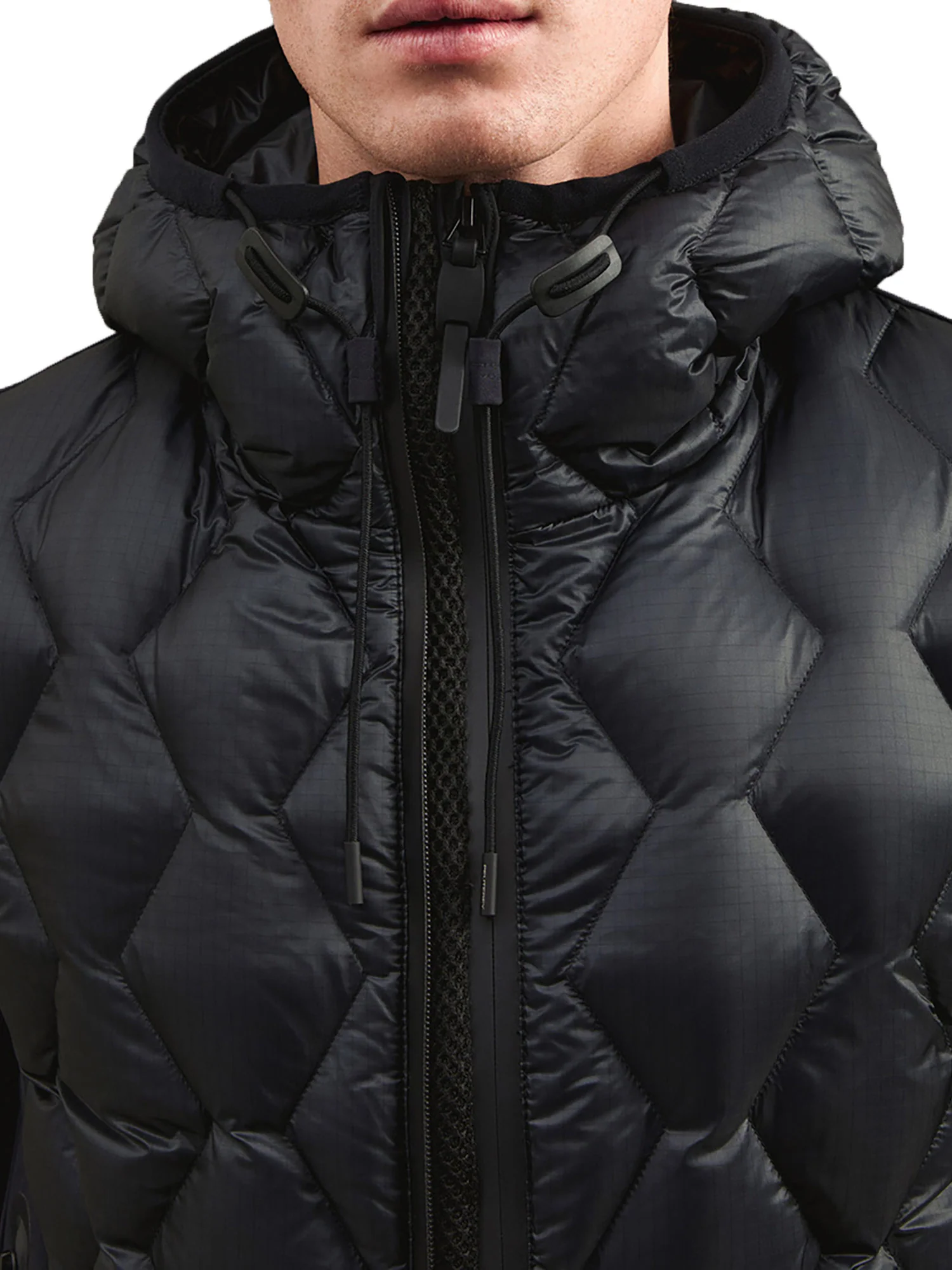 Bomber Koons con zip e cappuccio nero - Image 2
