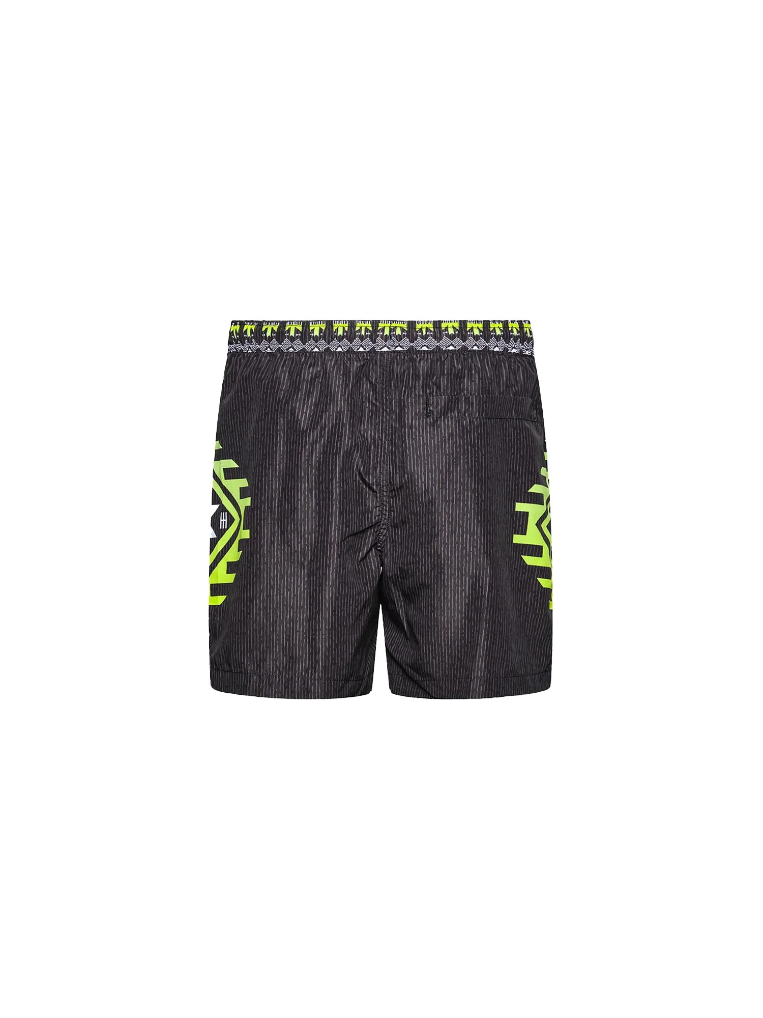 Shorts mare F**k Bambino stampato fantasia nero/giallo fluo - Image 2