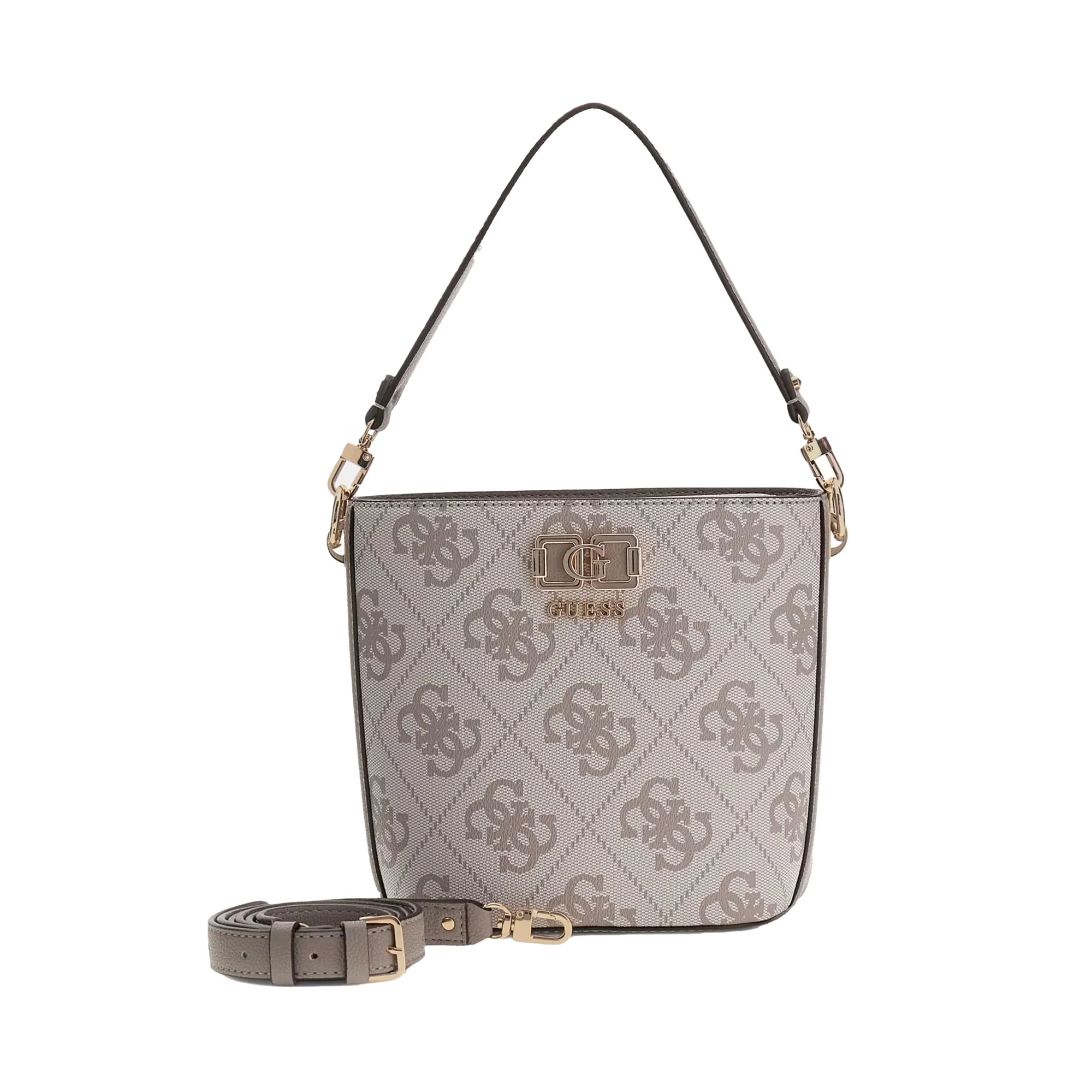 Borsa a secchiello Guess donna Karnilla Taupe Logo