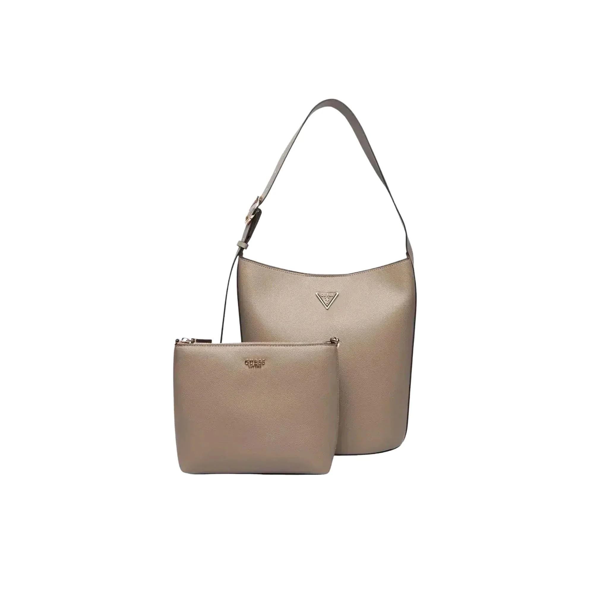 Borsa a secchiello Guess donna Meridian II taupe - Image 3
