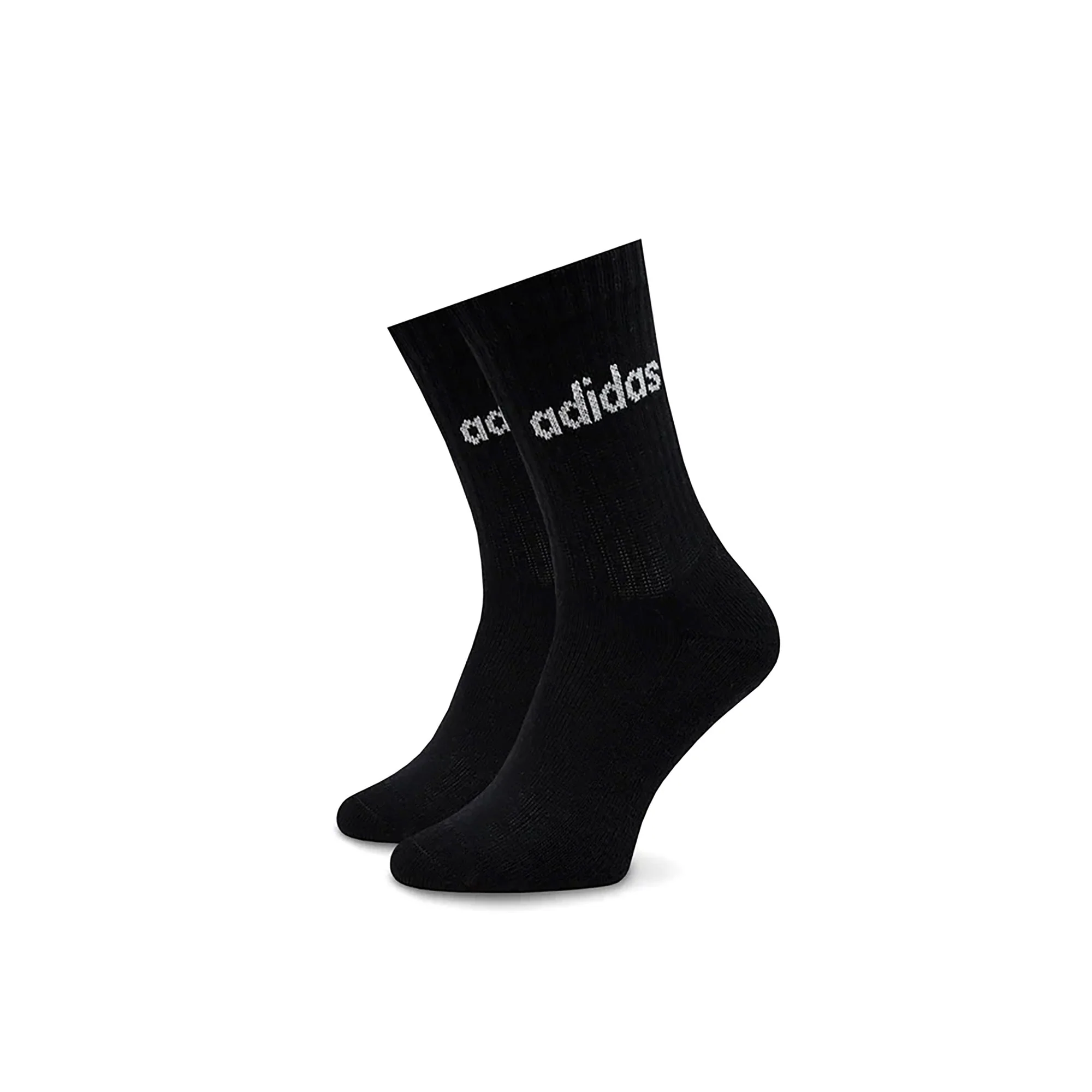 Set tre calzini bambino Adidas Lin Crew grigio/nero/bianco - Image 4