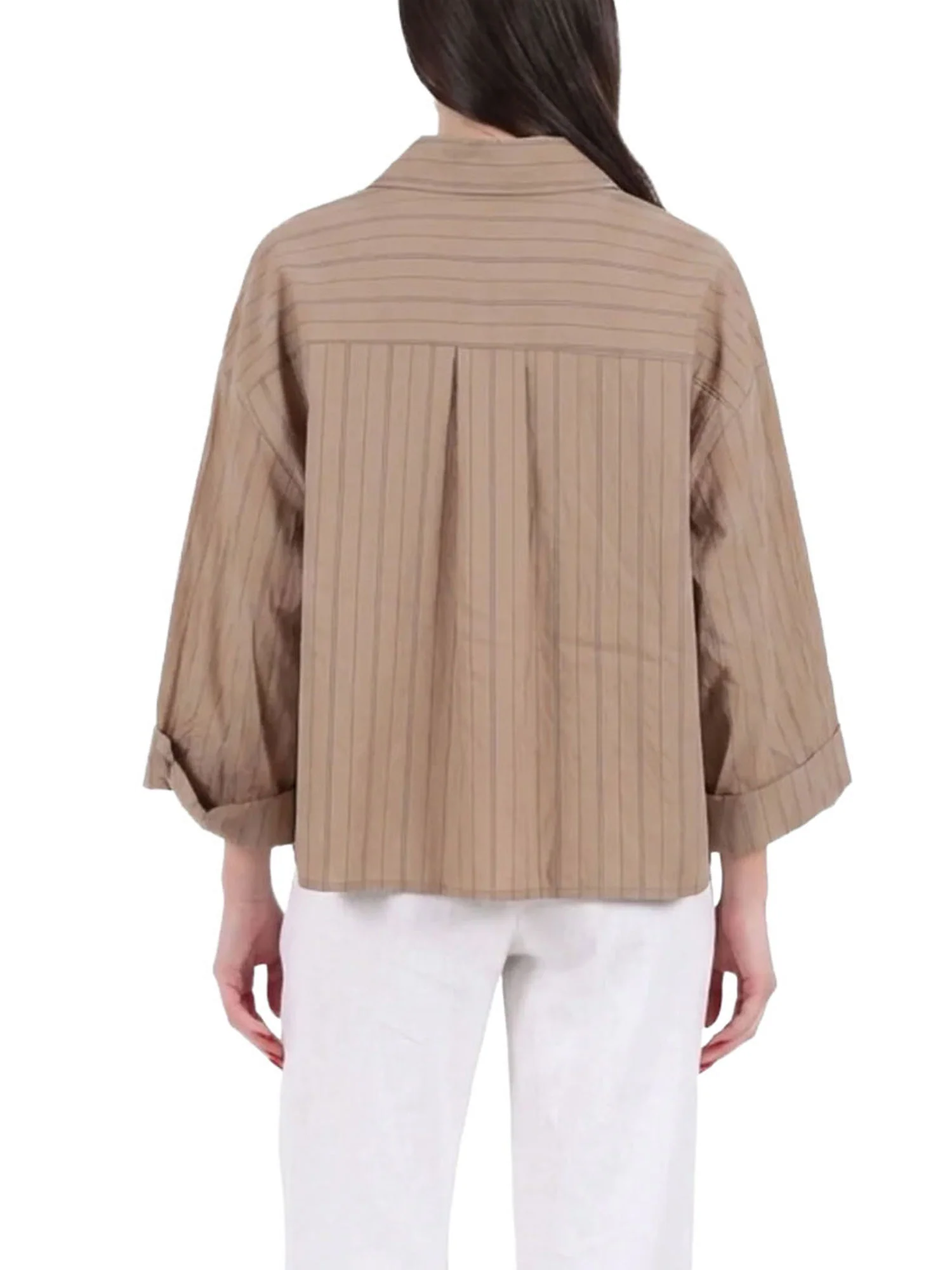 Camicia Yes Zee donna 3/4 1 TS. Crop fango - Image 2