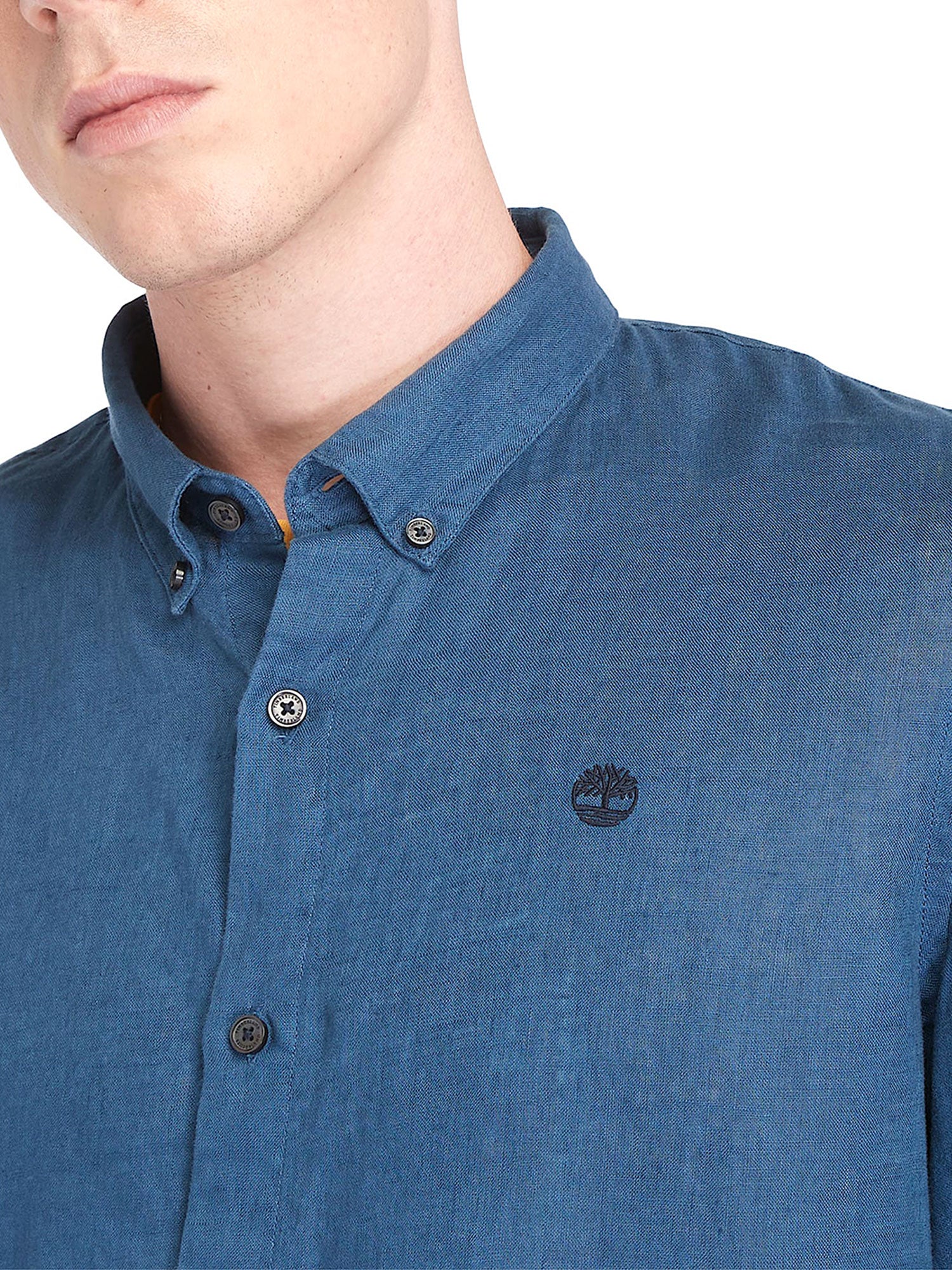 Camicia in lino Mill Brook blu denim - Image 3