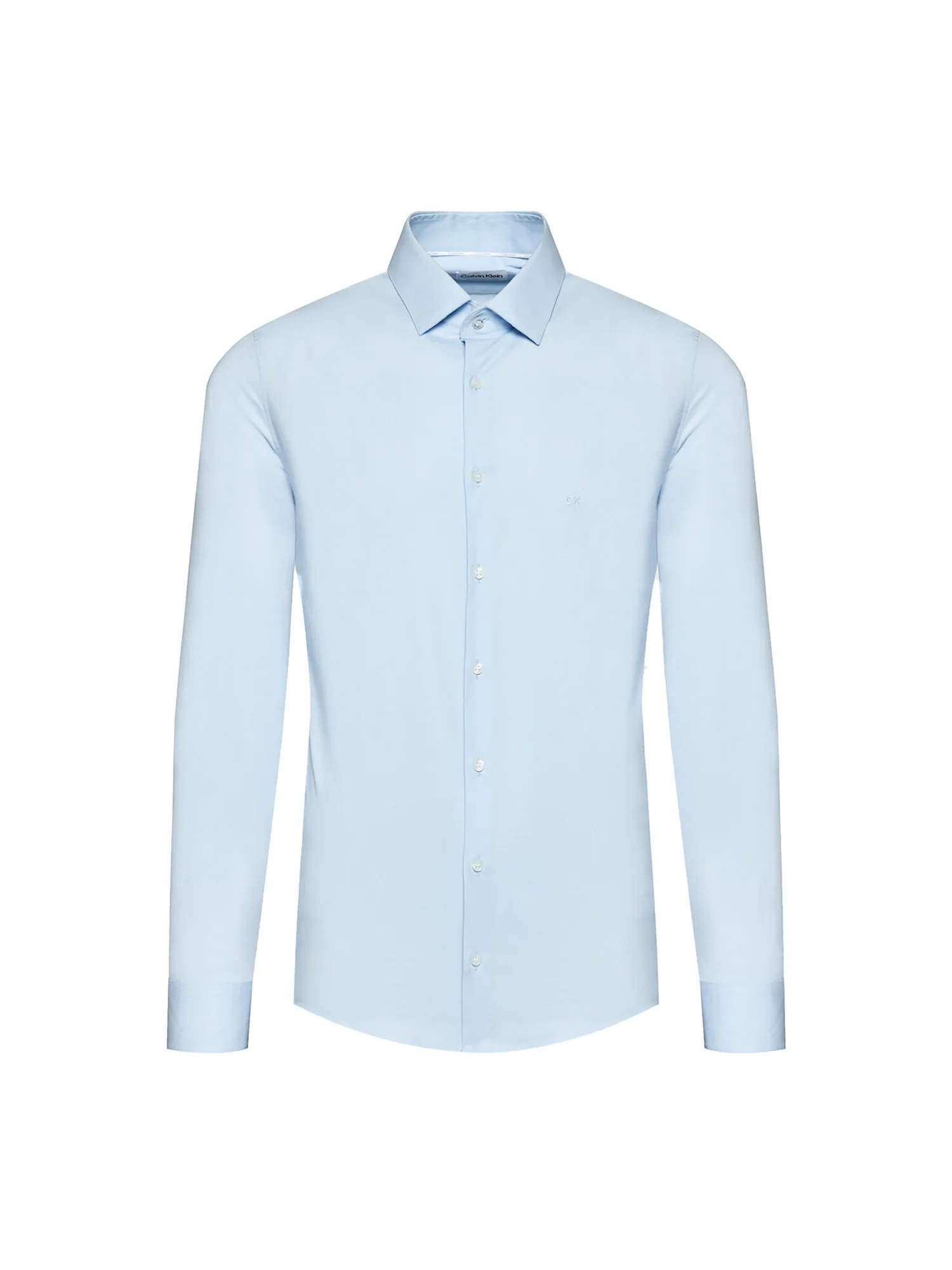 Camicia in popeline slim celeste - Image 4
