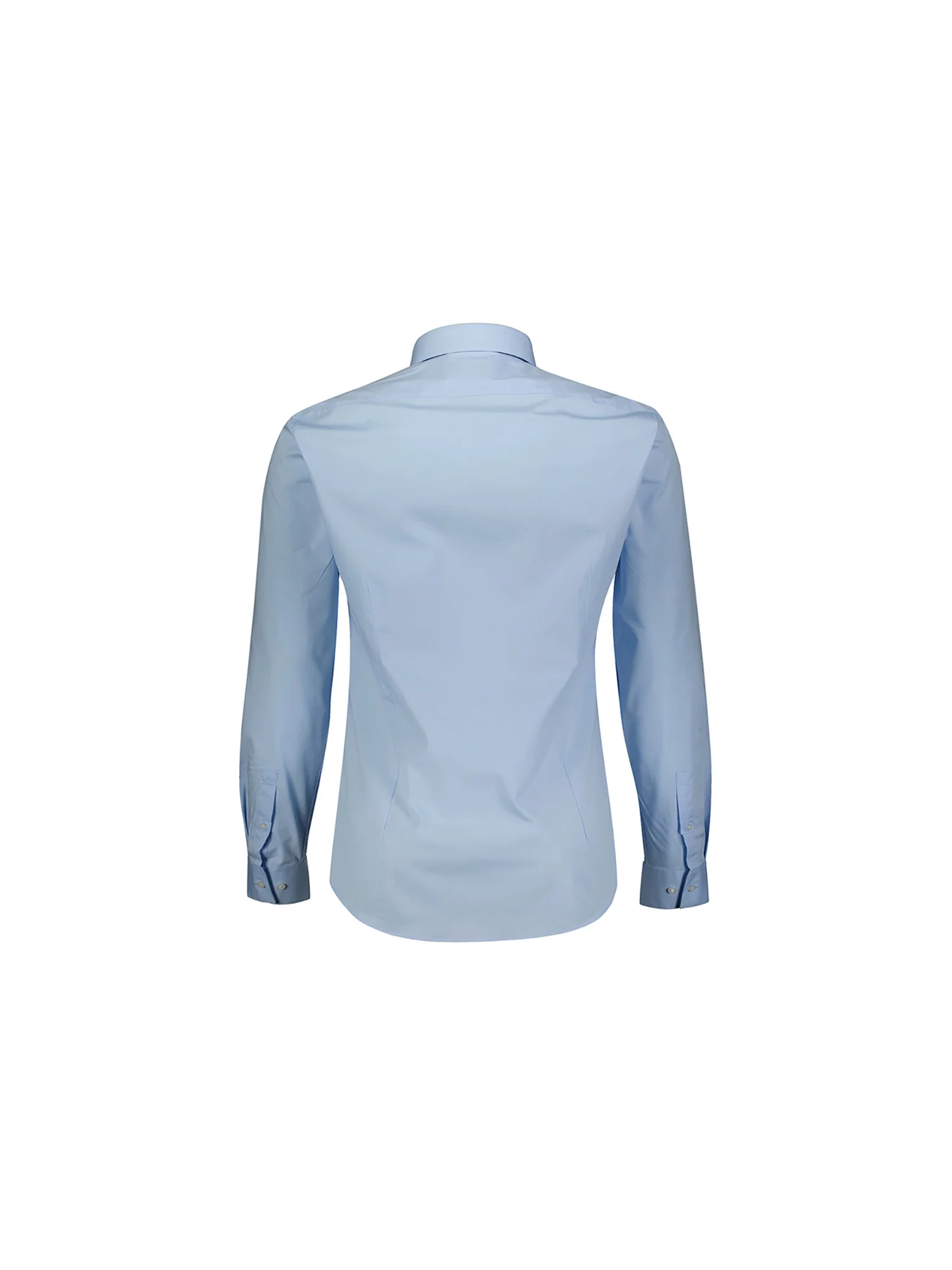 Camicia manica lunga slim logo sleeve popeline celeste - Image 2
