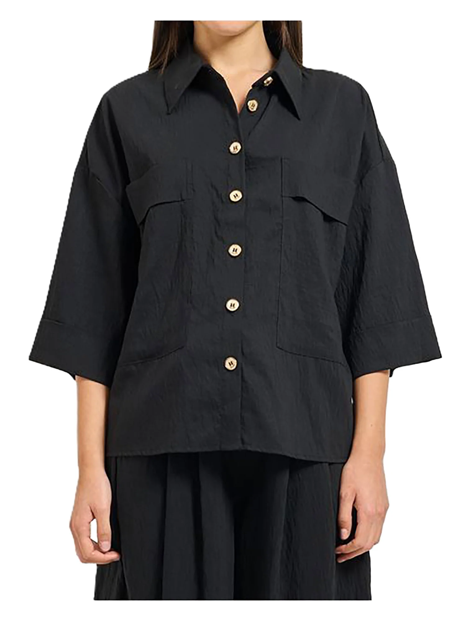 Camicia Yes Zee donna manica corta 2 TS. Poly blu - Image 2