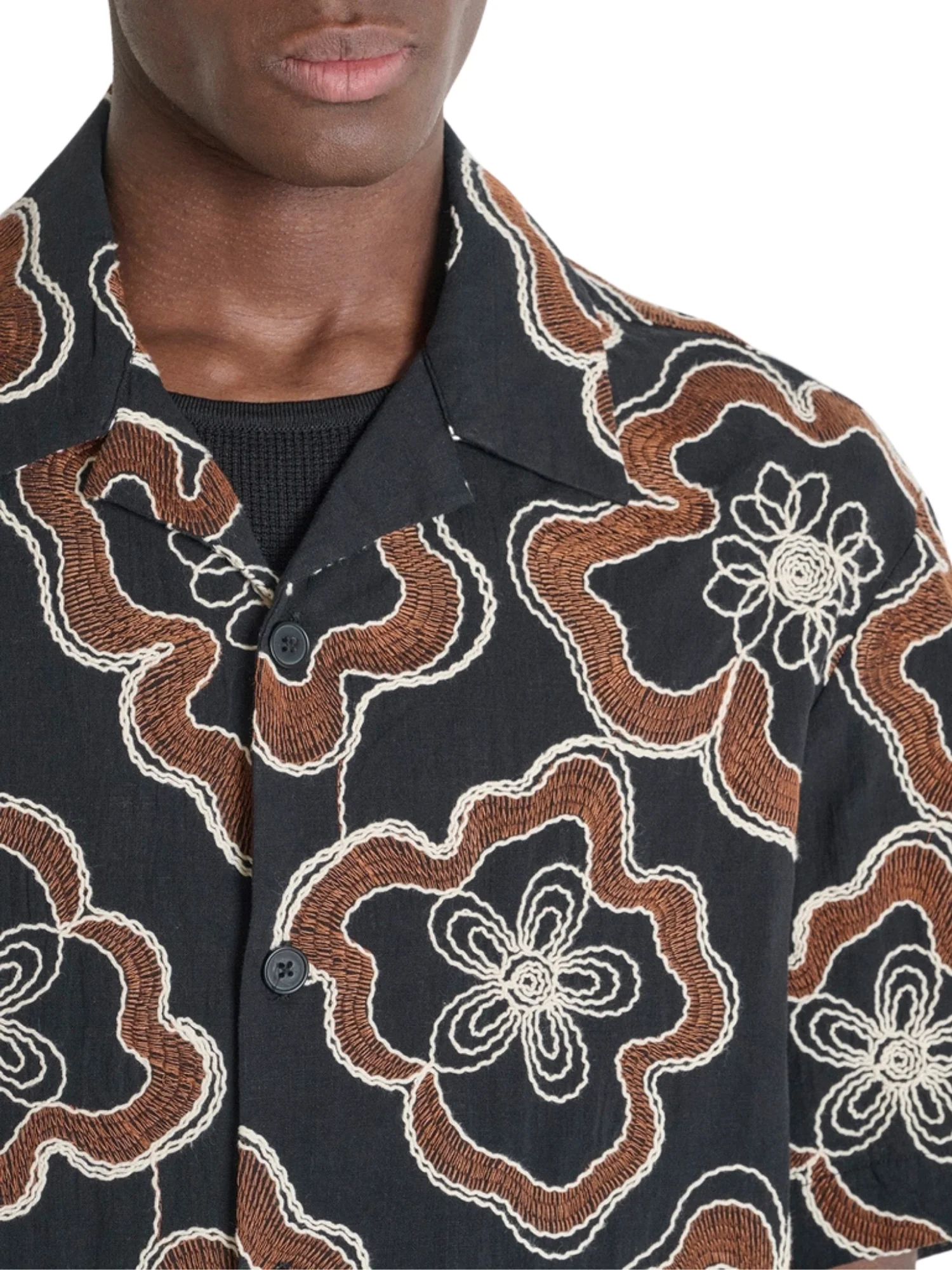 Camicia con maniche corte Antony Morato uomo modello Dover relaxed fantasia - Image 3