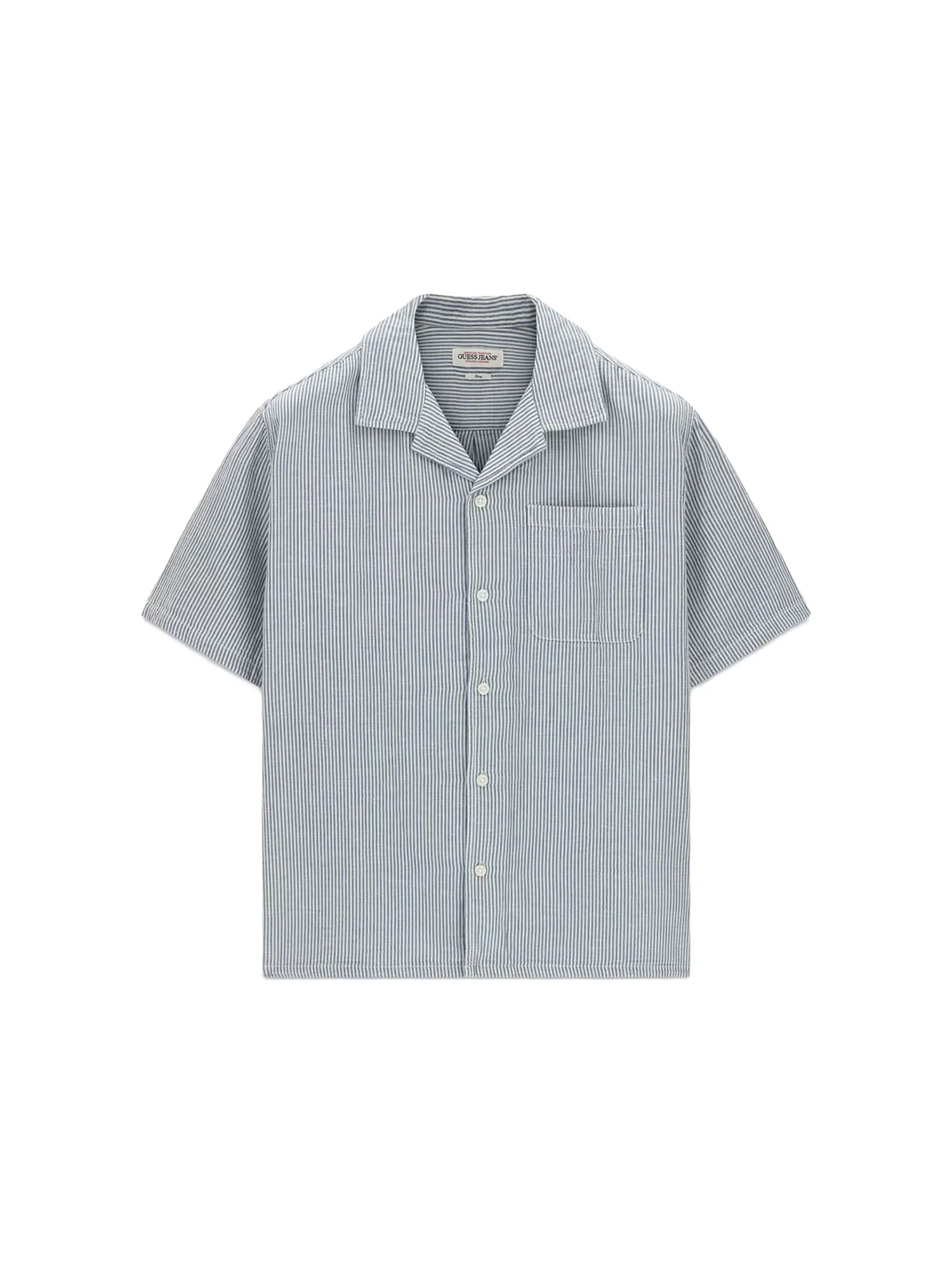 Camicia Guess uomo manica corta Boxy Cropped carta zucchero - Image 3