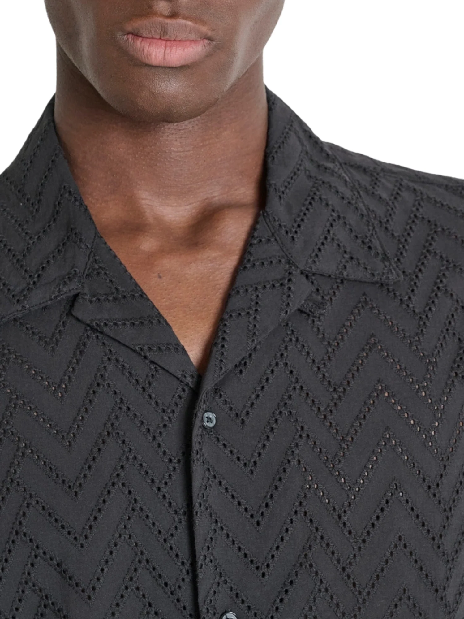 Camicia con maniche corte Antony Morato uomo modello Honolulu relaxed nero - Image 3
