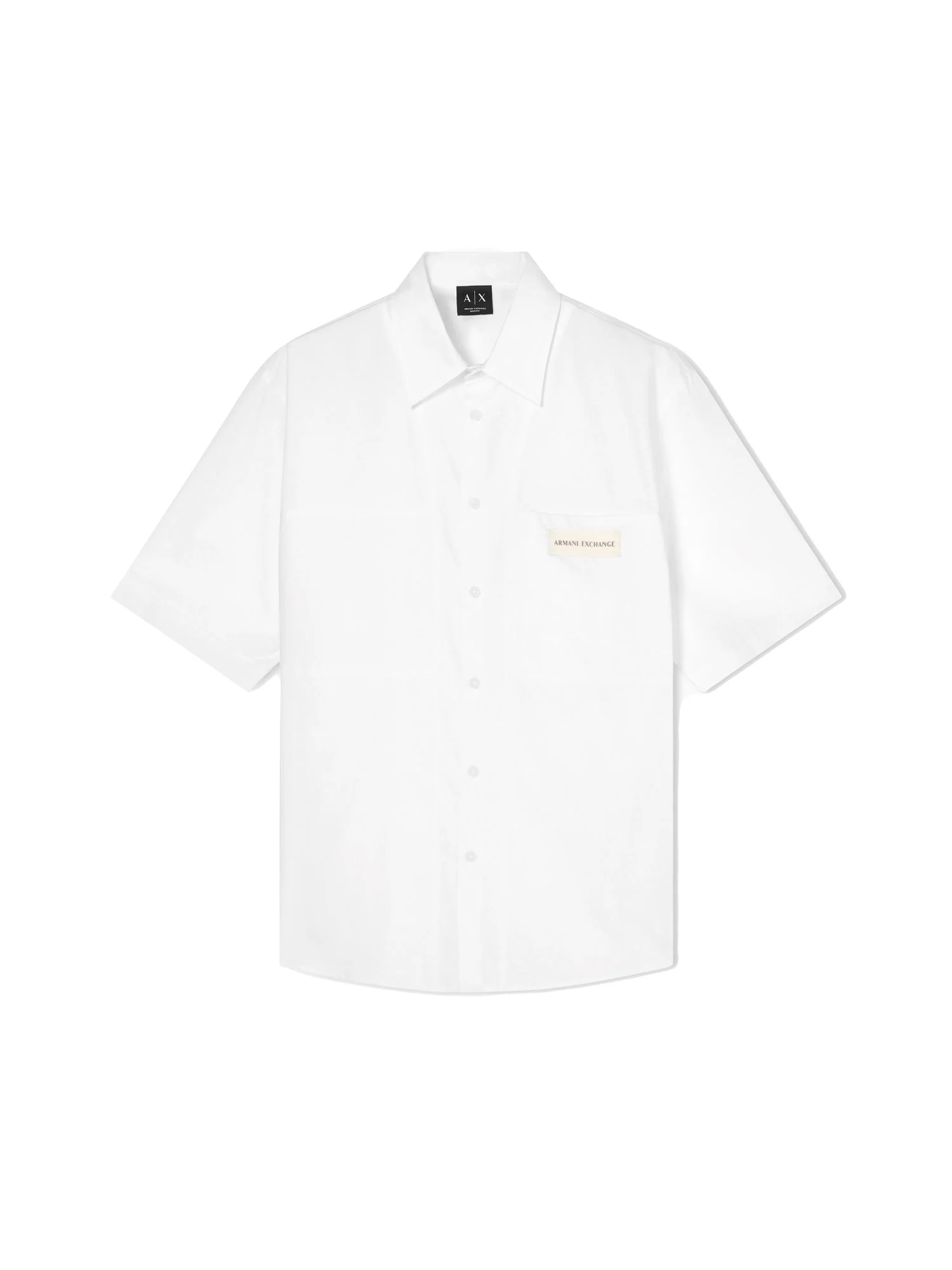 Camicia Armani Exchange uomo manica corta Pkt Logo bianco