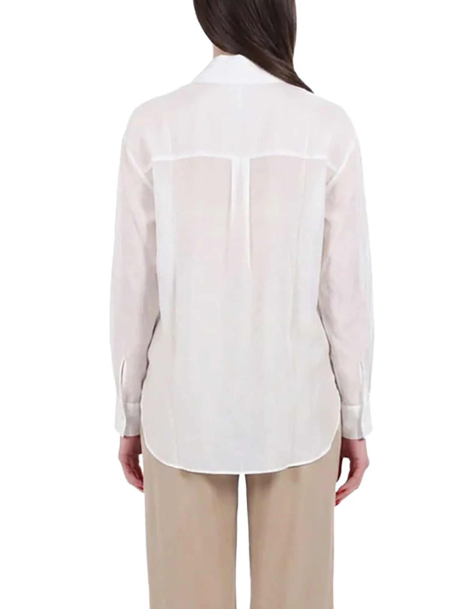 Camicia Yes Zee donna manica lunga 2 TS. Cotone gesso - Image 2