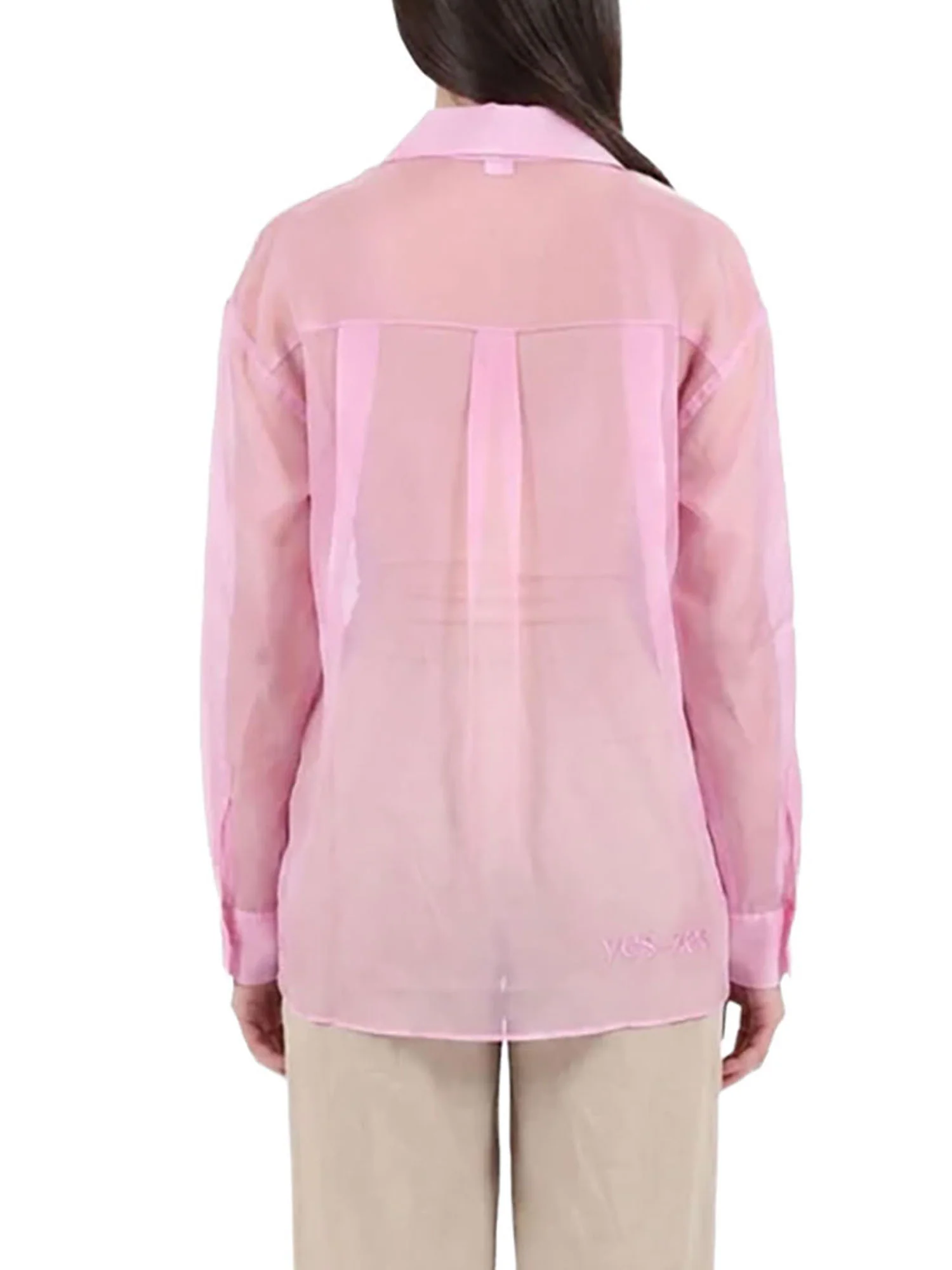 Camicia Yes Zee donna manica lunga 2 TS. Cotone rosa - Image 2