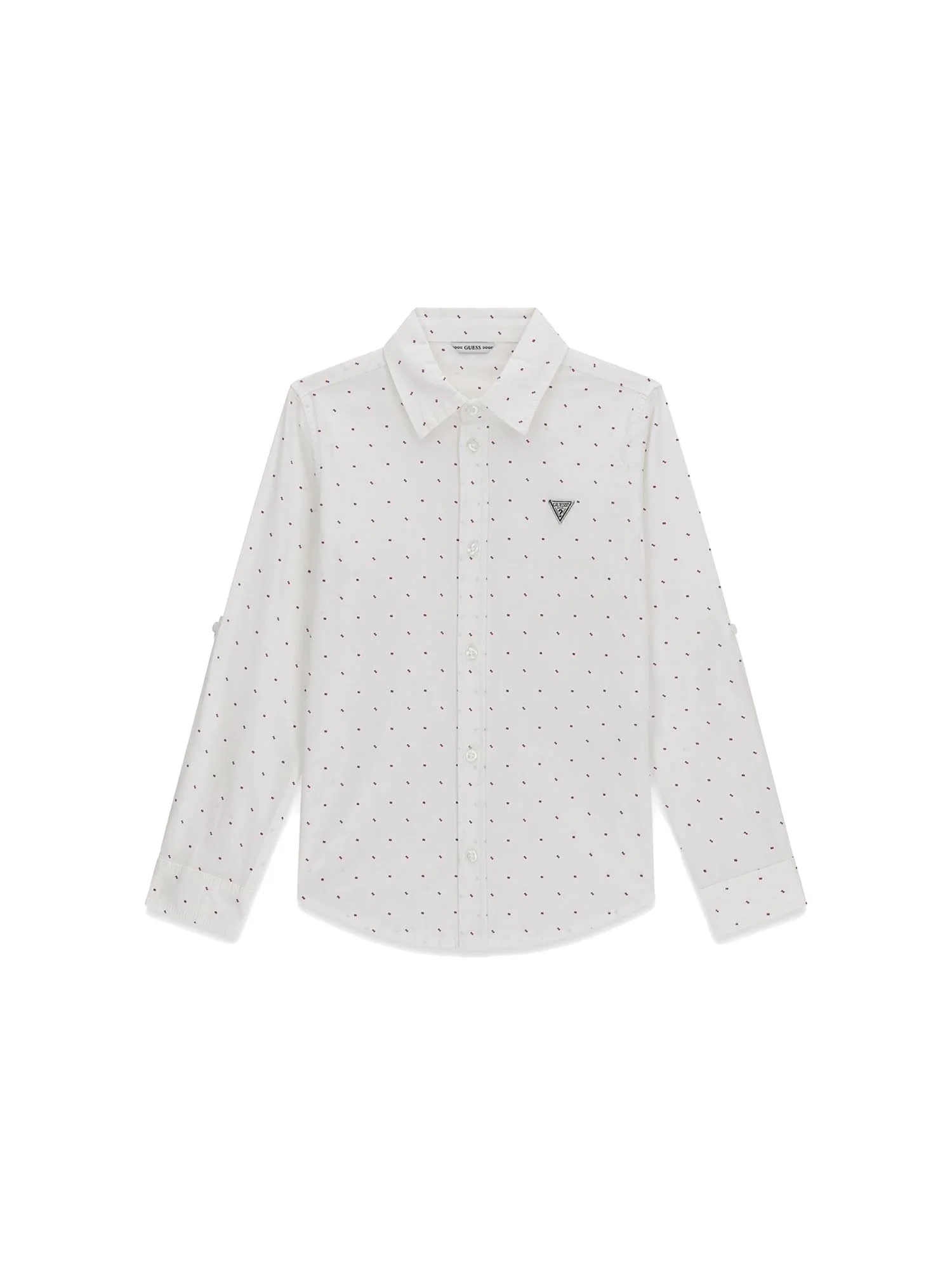 Camicia Guess Ragazzo fantasia allover micro triangle bianco