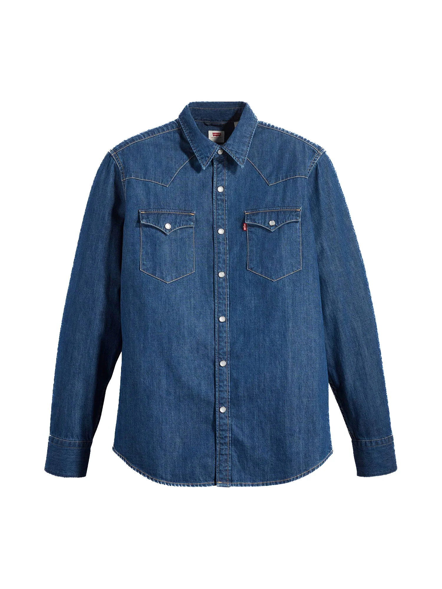 Camicia maniche lughe Barston Western denim medio - Image 3