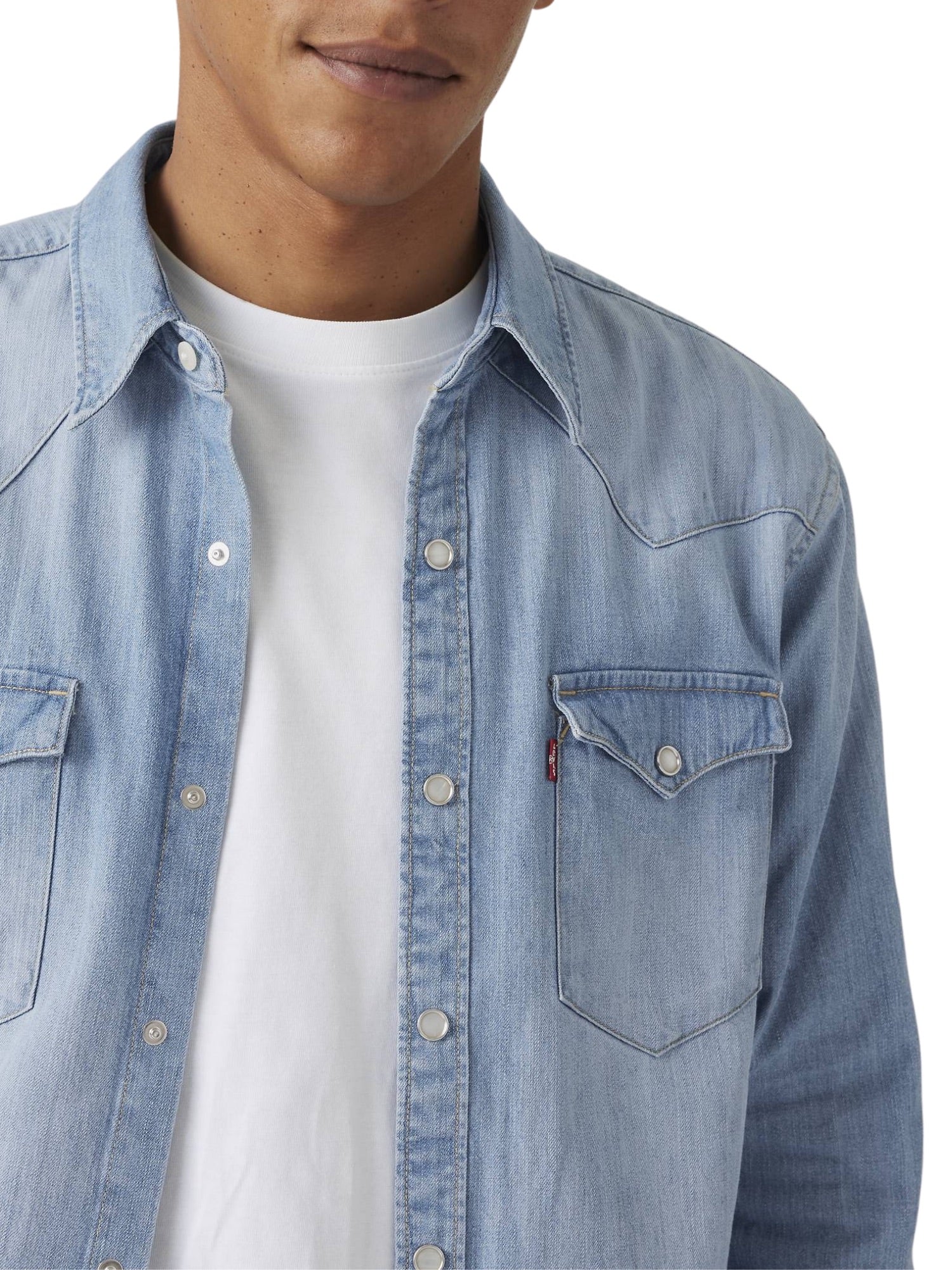 Camicia Barstow Western Levi's uomo ml denim chiaro - Image 3